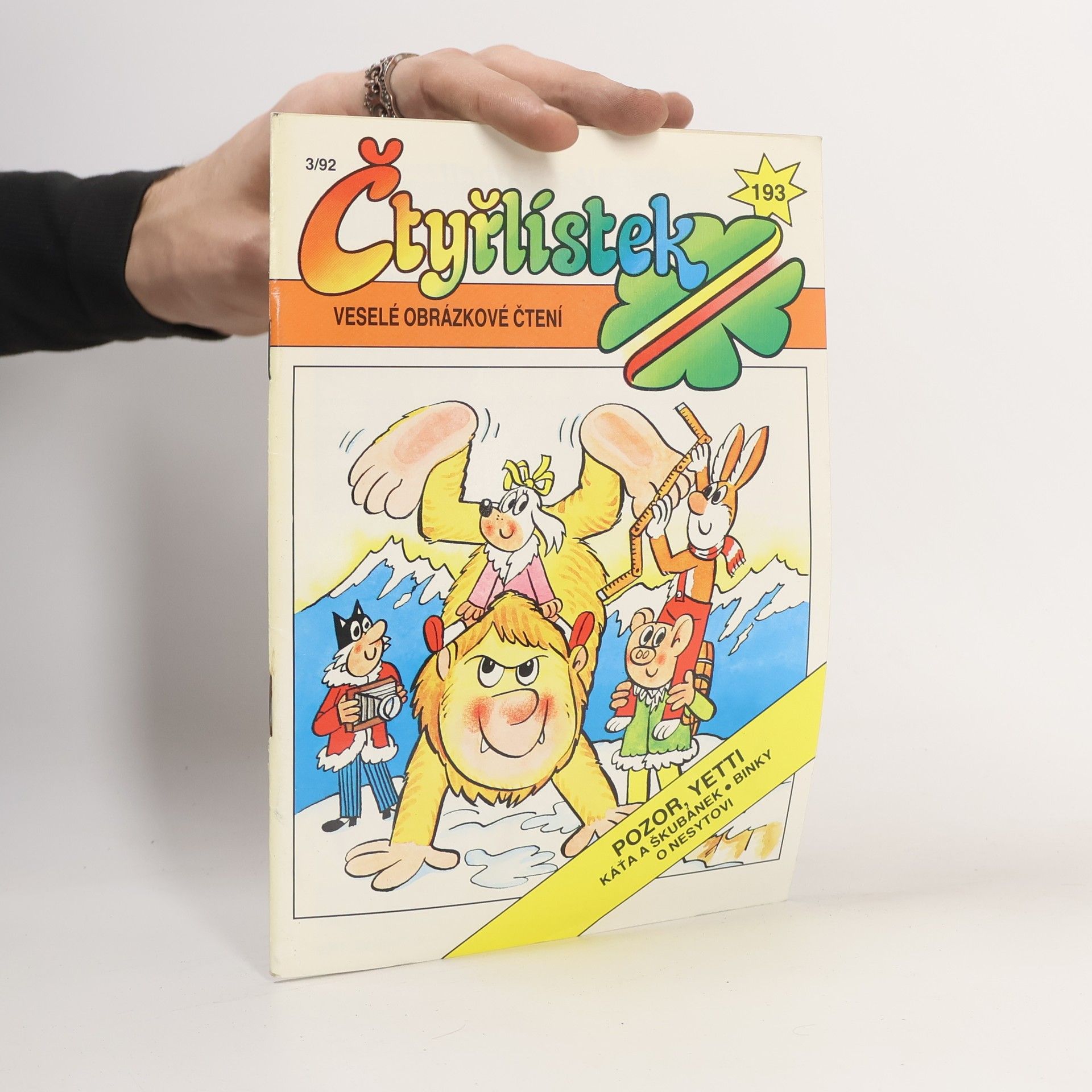 Auteurscollectief Čtyřlístek 193. 3/1992. Pozor, Yetti