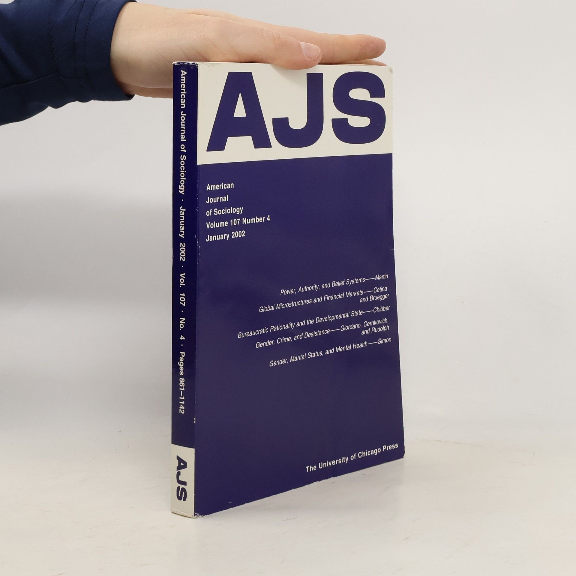 AA.VV. American Journal of Sociolog 2002. Volume 107, Number 4
