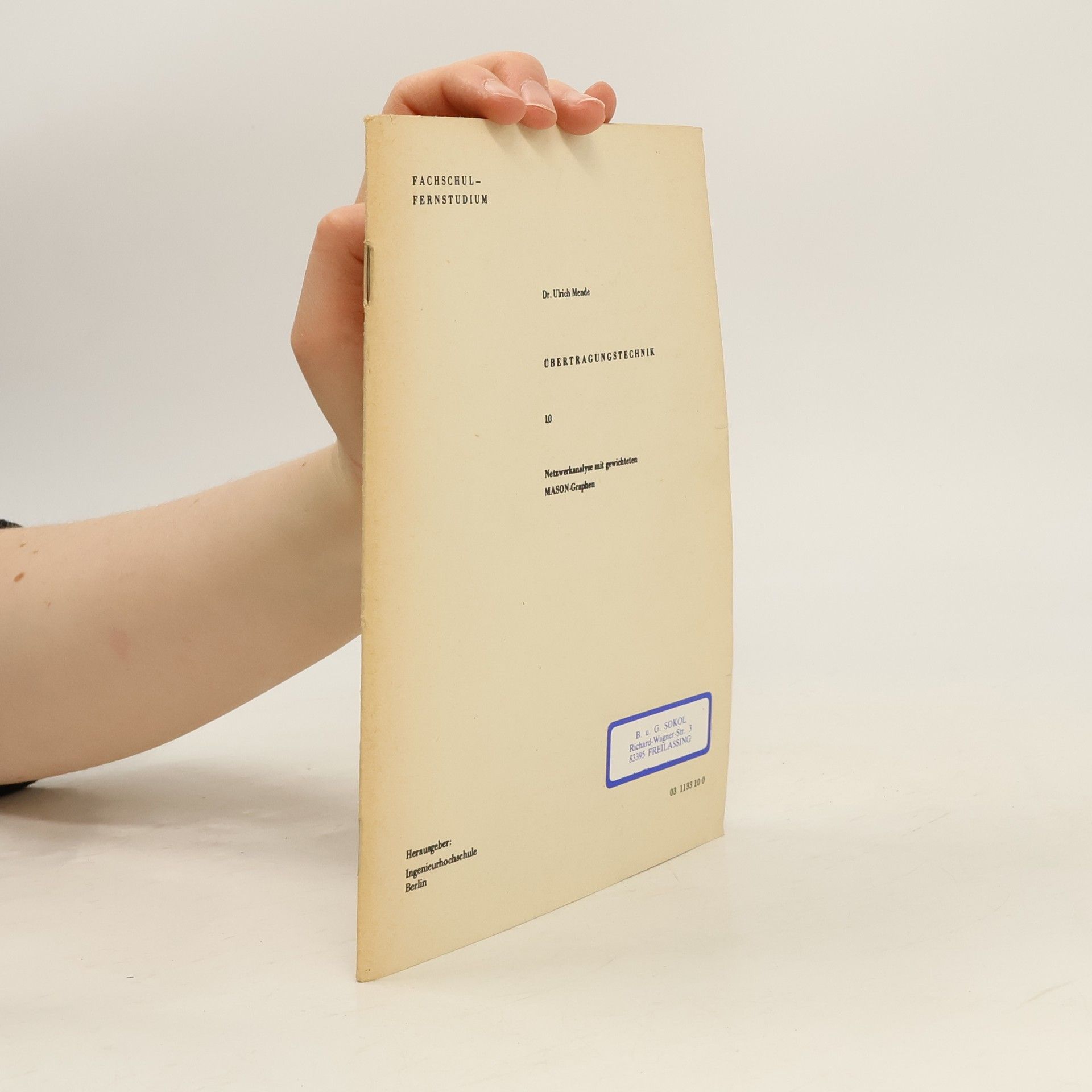 Ulrich Mende Übertragungstechnik