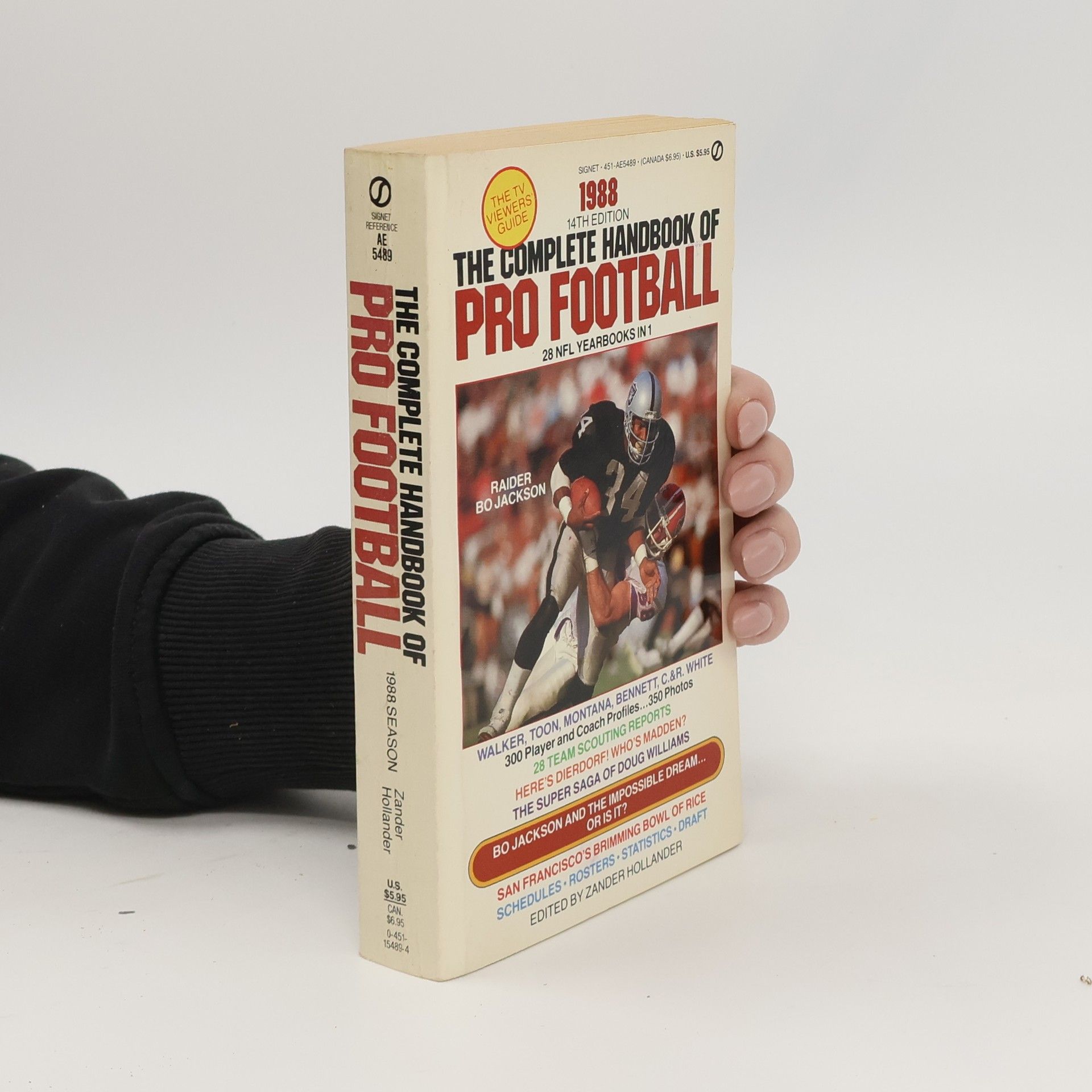 Zander Hollander The Complete Handbook of Pro Football 1988