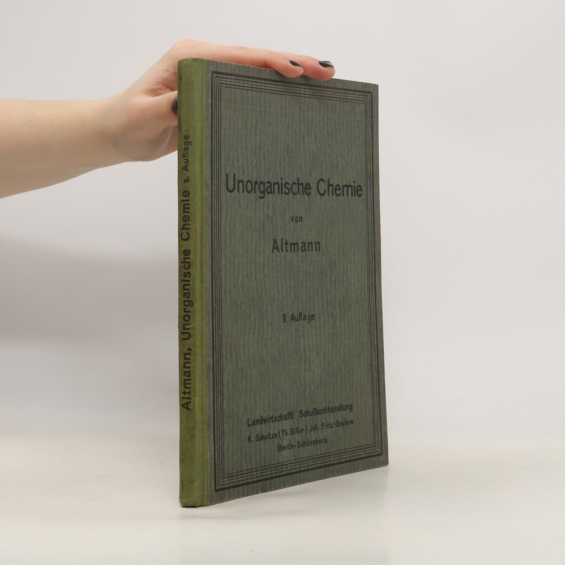 Erich Altmann Unorganische Chemie von Altmann