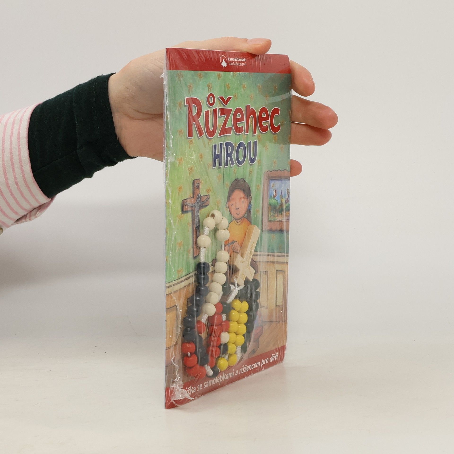 Kolektiv autorů Růženec hrou - Knížka se samolepkami a růžencem pro děti