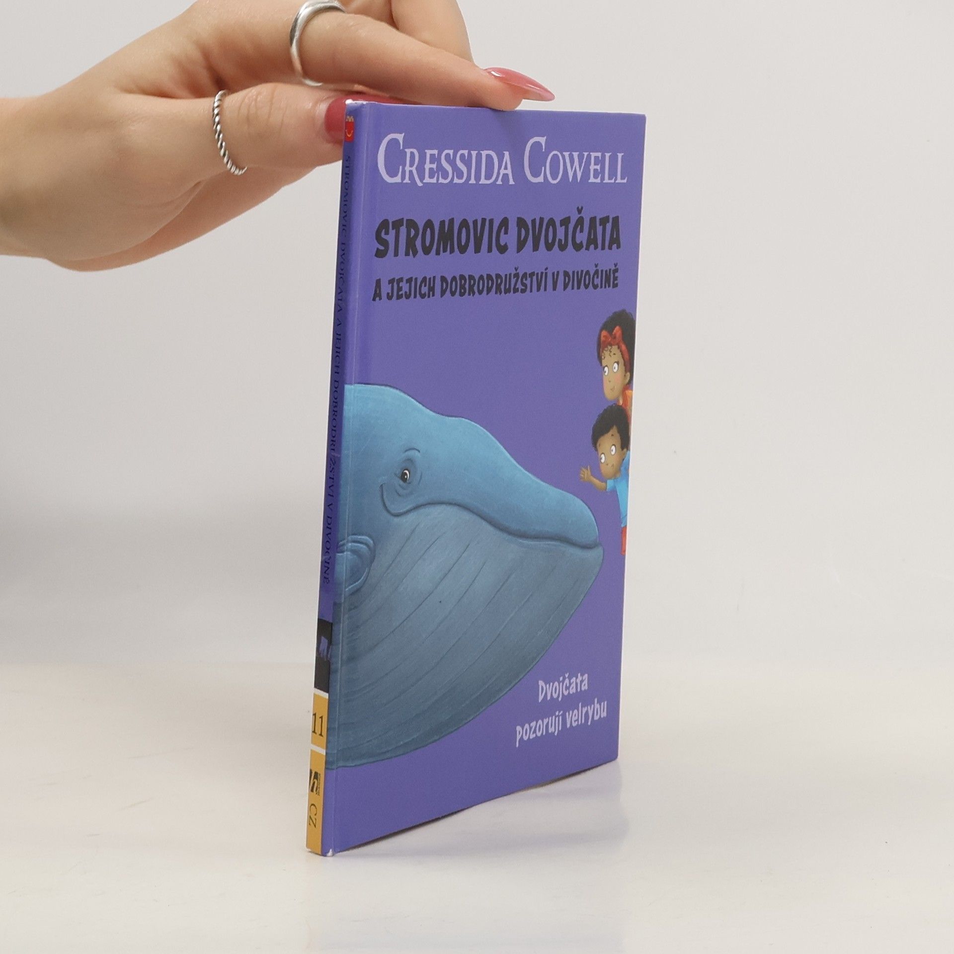 Cressida Cowell Stromovic dvojčata a jejich dobrodružství v divočině. Dvojčata pozorují velrybu
