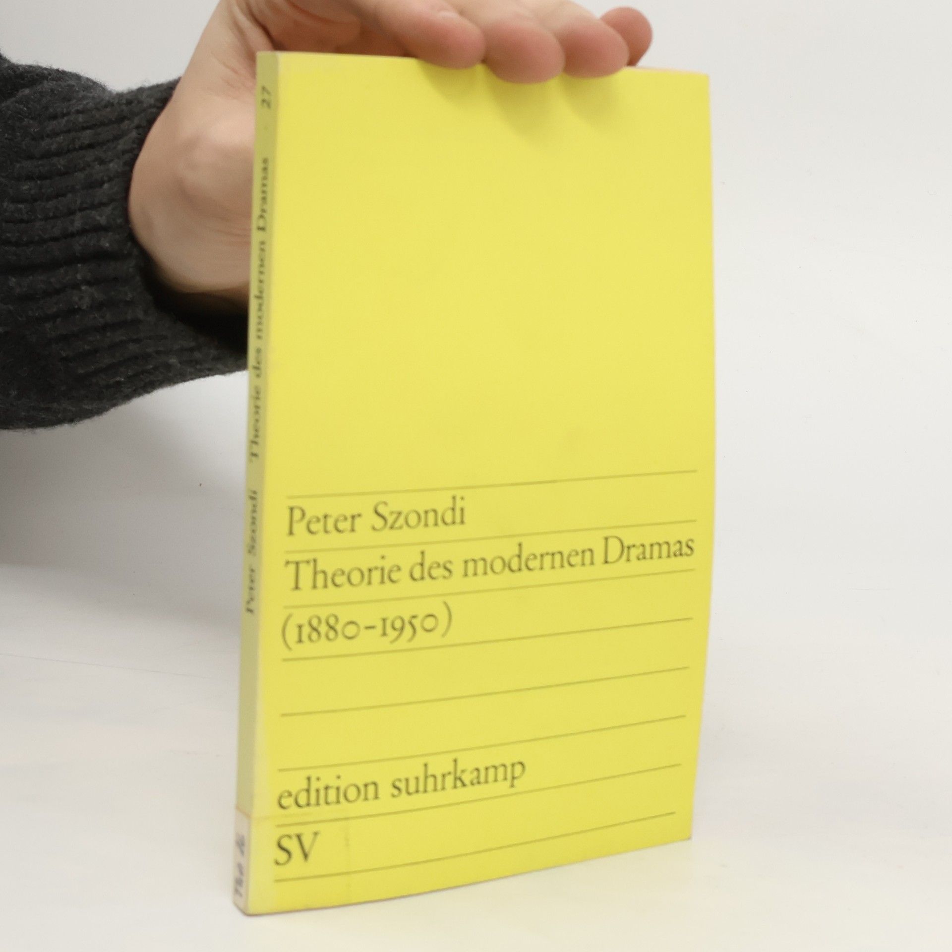Peter Szondi Theorie des modernen Dramas