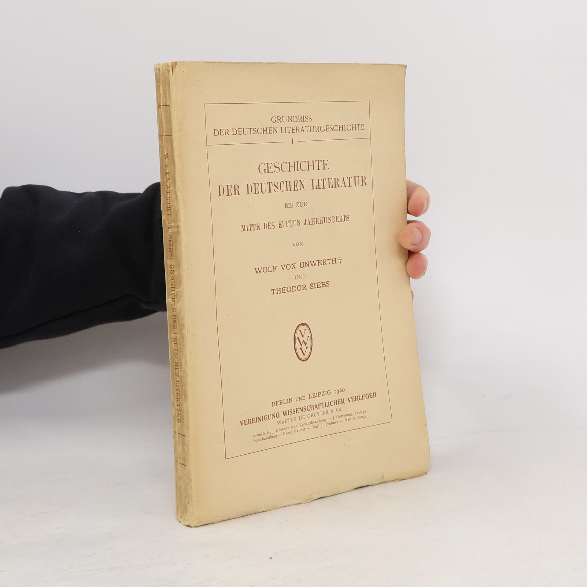 Wolf von Unwerth Geschichte der deutschen Literatur