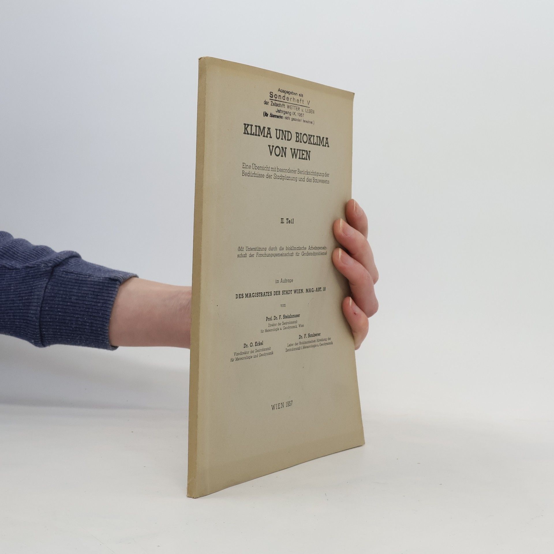 Ferdinand Steinhauser Klima und Bioklima, II. Teil