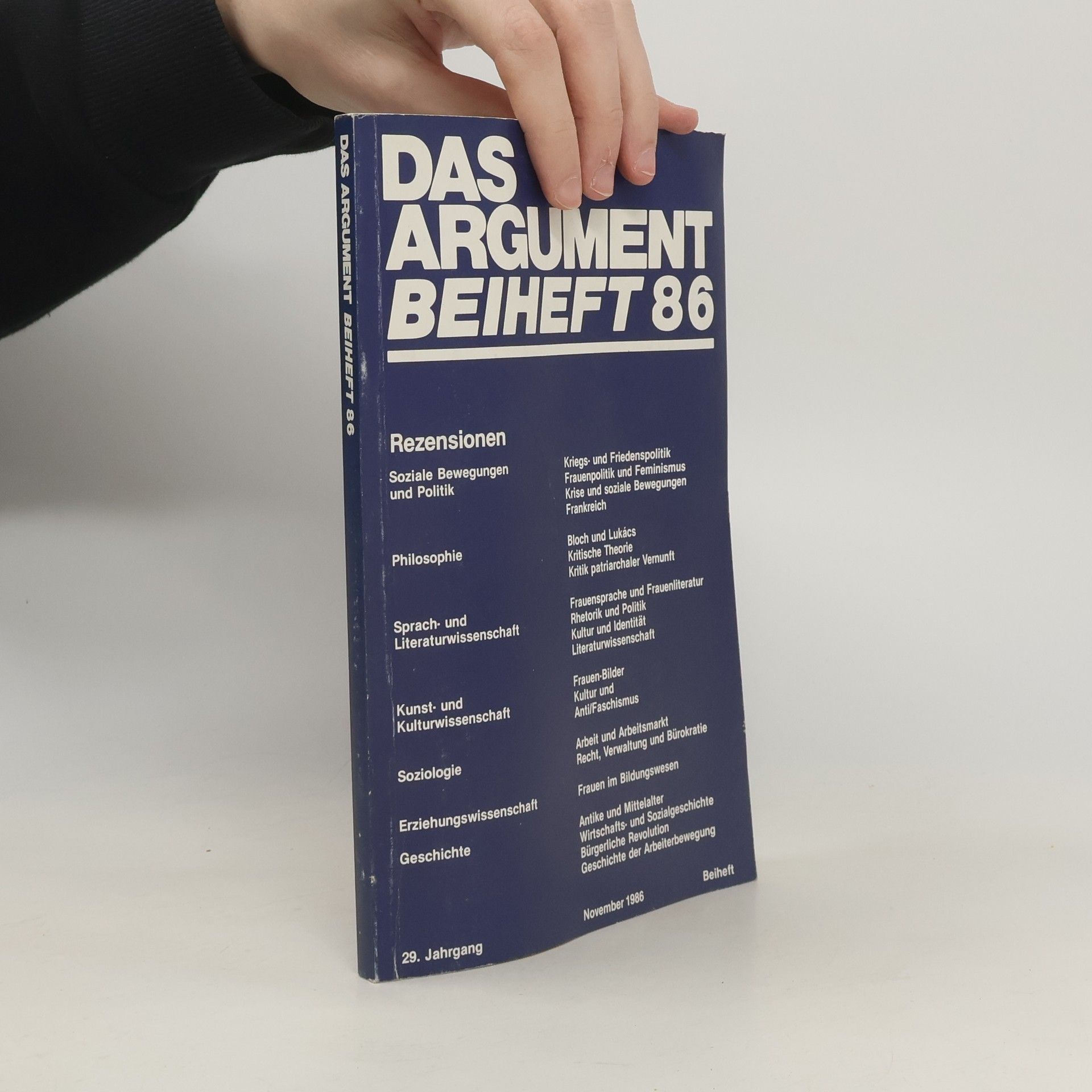 AA.VV. Das Argument – Beiheft 1986