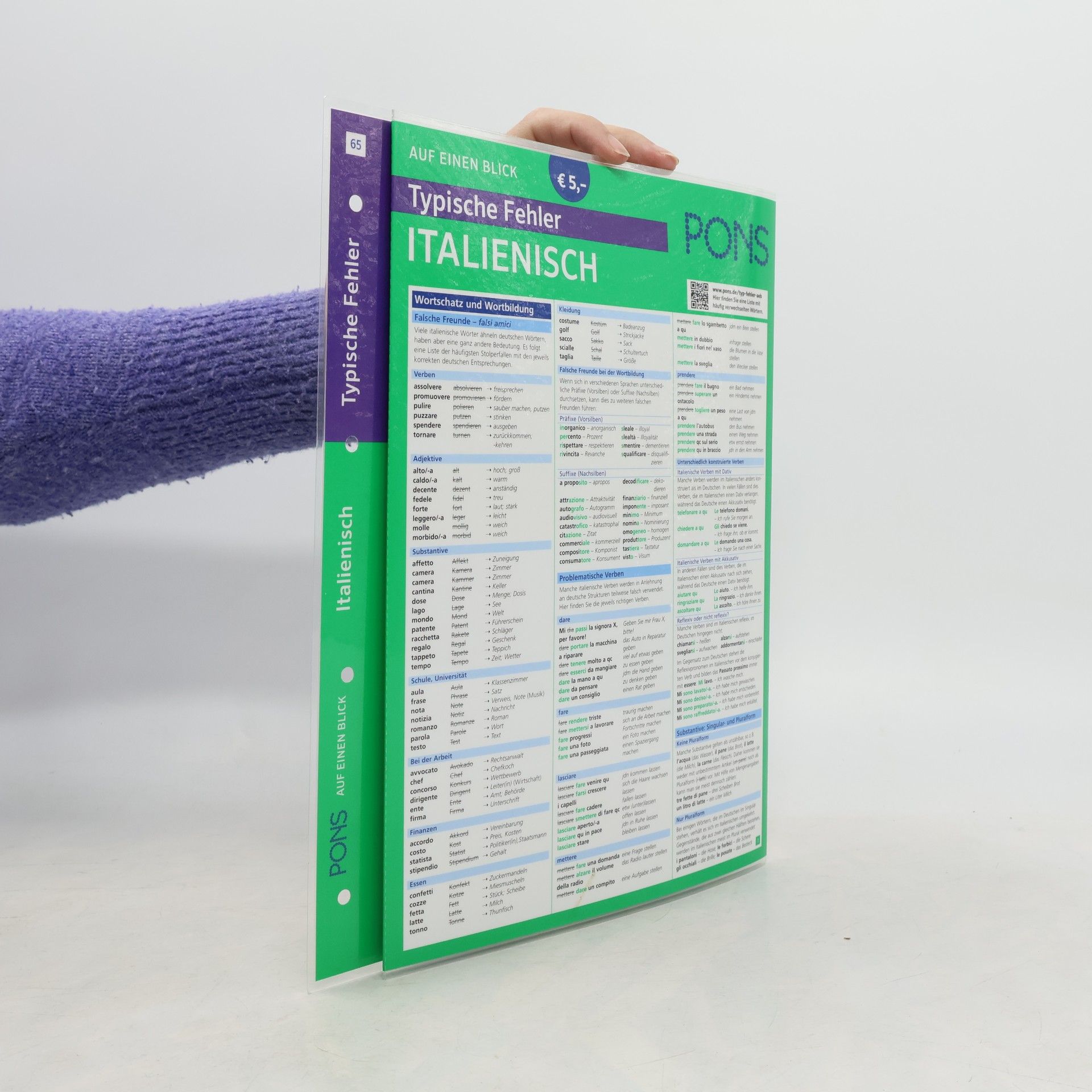PONS auf einen Blick Typische Fehler Italienisch