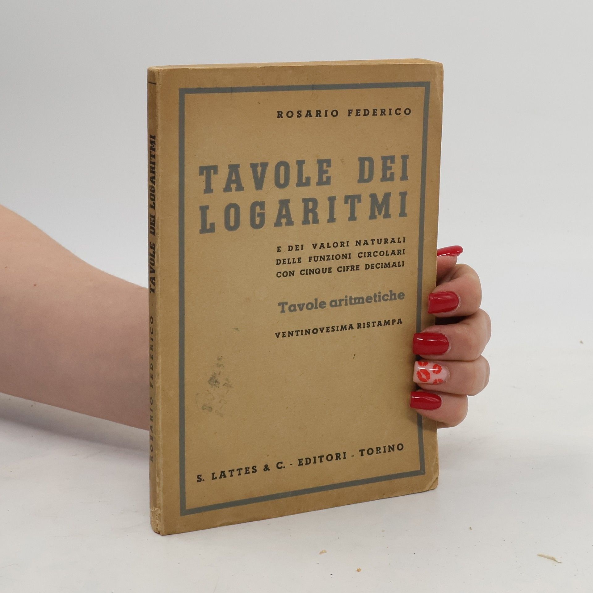 Rosario Federico Tavole dei logaritmi