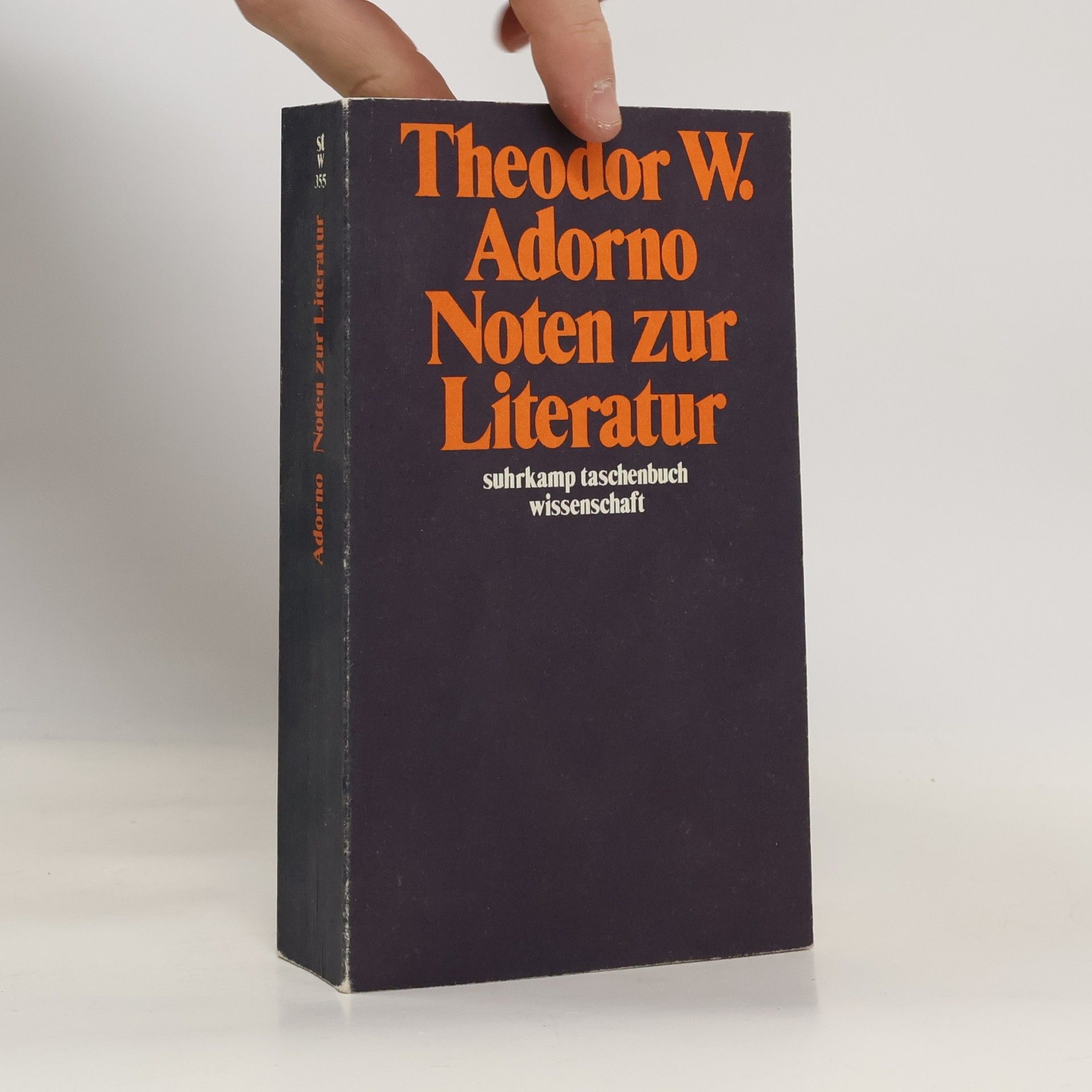 Theodor W. Adorno Suhrkamp Taschenbuch Wissenschaft - 355: Noten zur Literatur