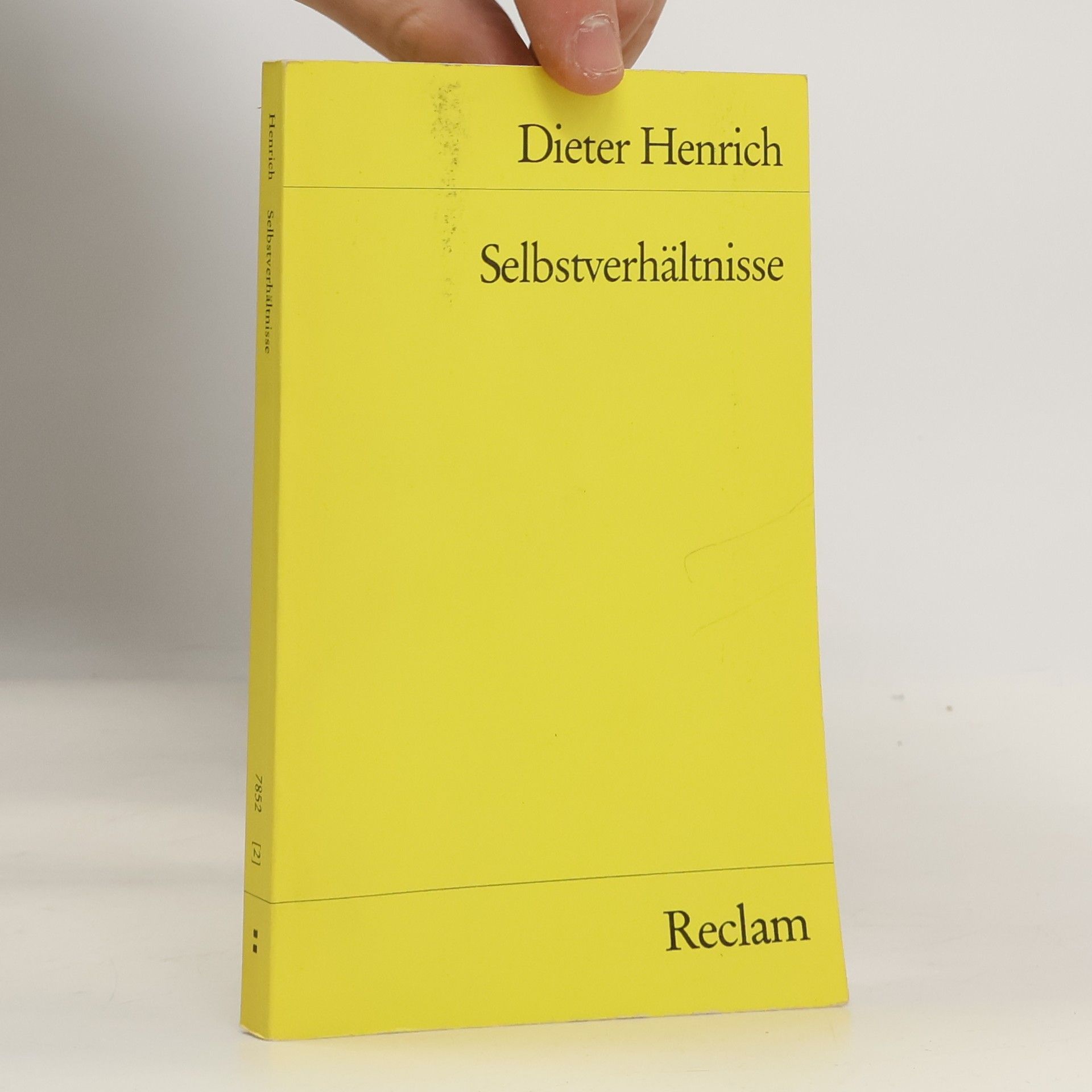 Dieter Henrich Selbstverhältnisse