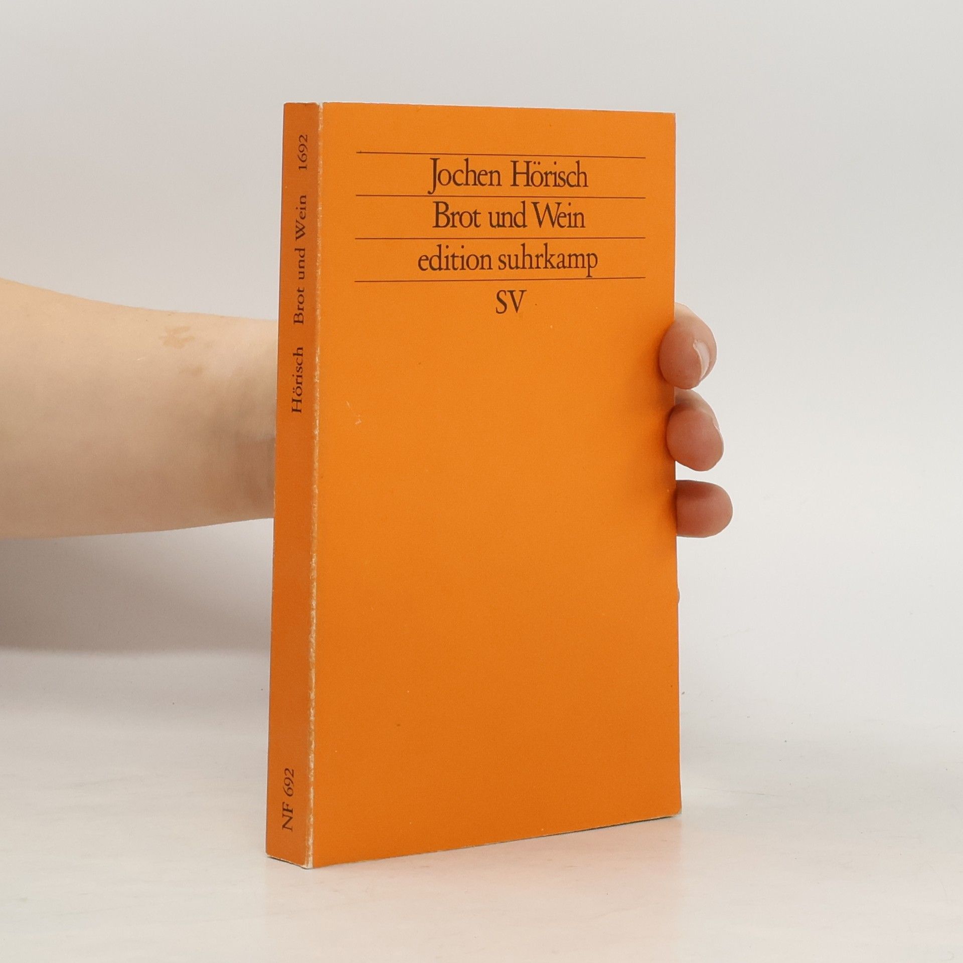 Jochen Hörisch Brot und Wein