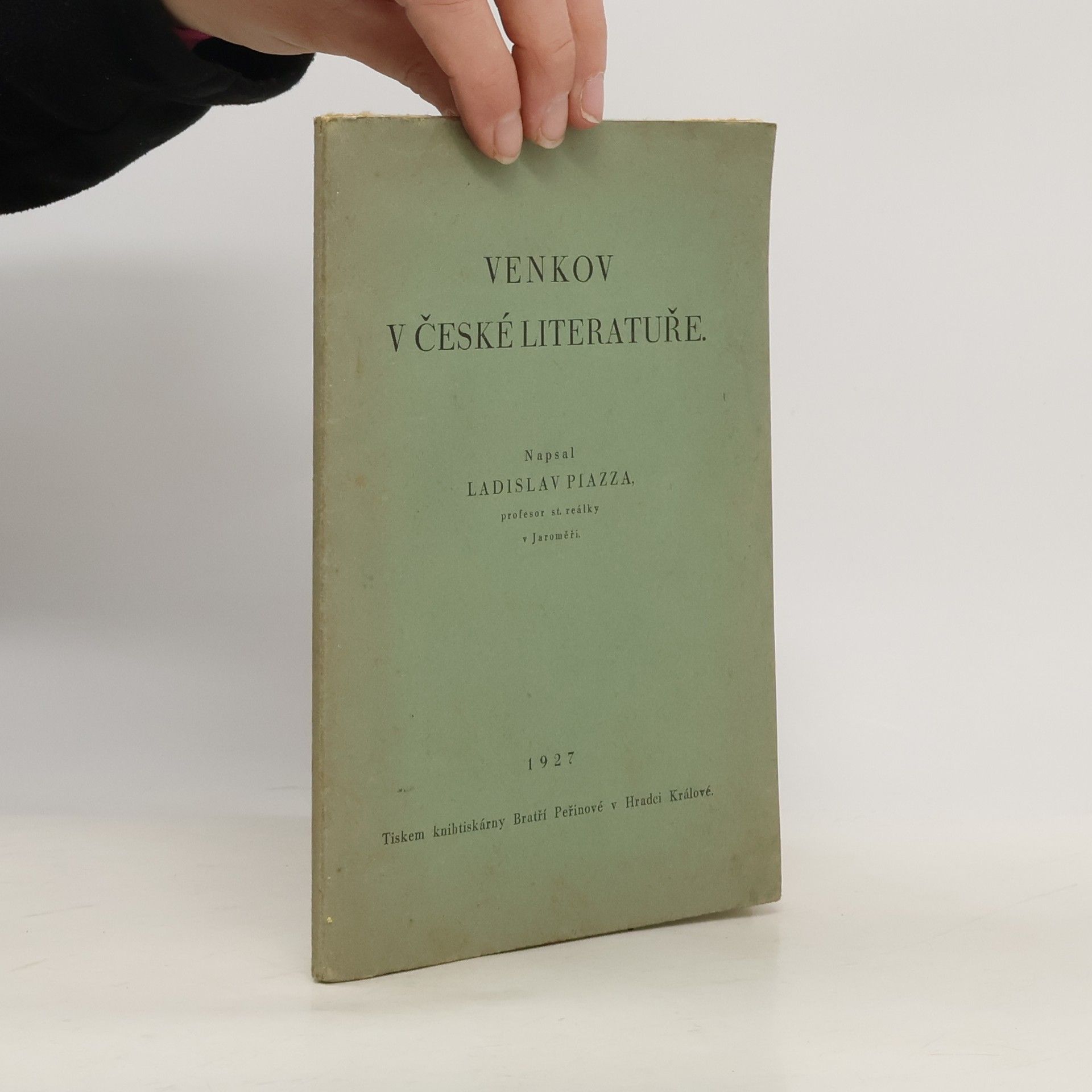 Ladislav Piazza Venkov v české literatuře