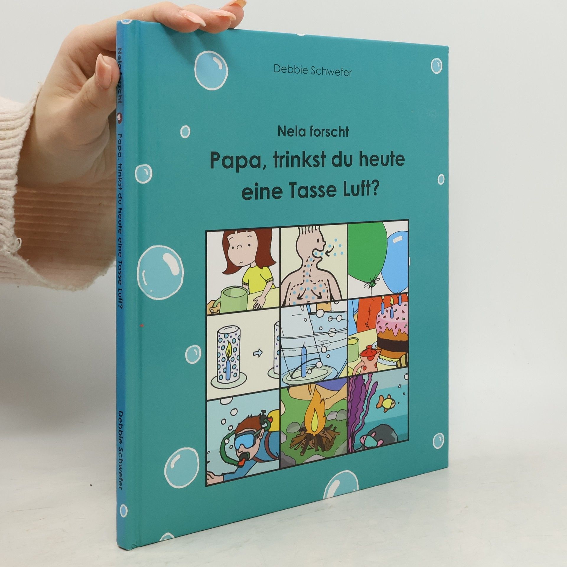 Nela forscht: Papa, trinkst du heute eine Tasse Luft?