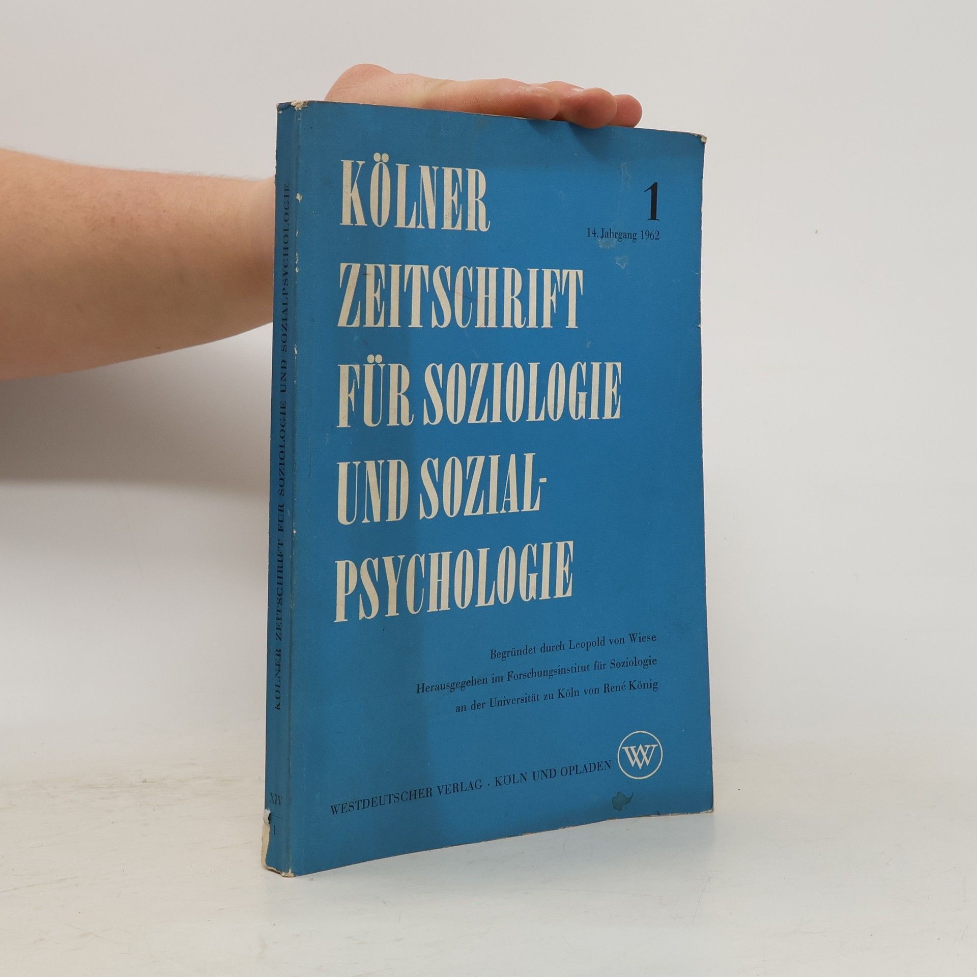 Autorenkollektiv Kölner Zeitschrift für Soziologie und Sozialpsychologie 1