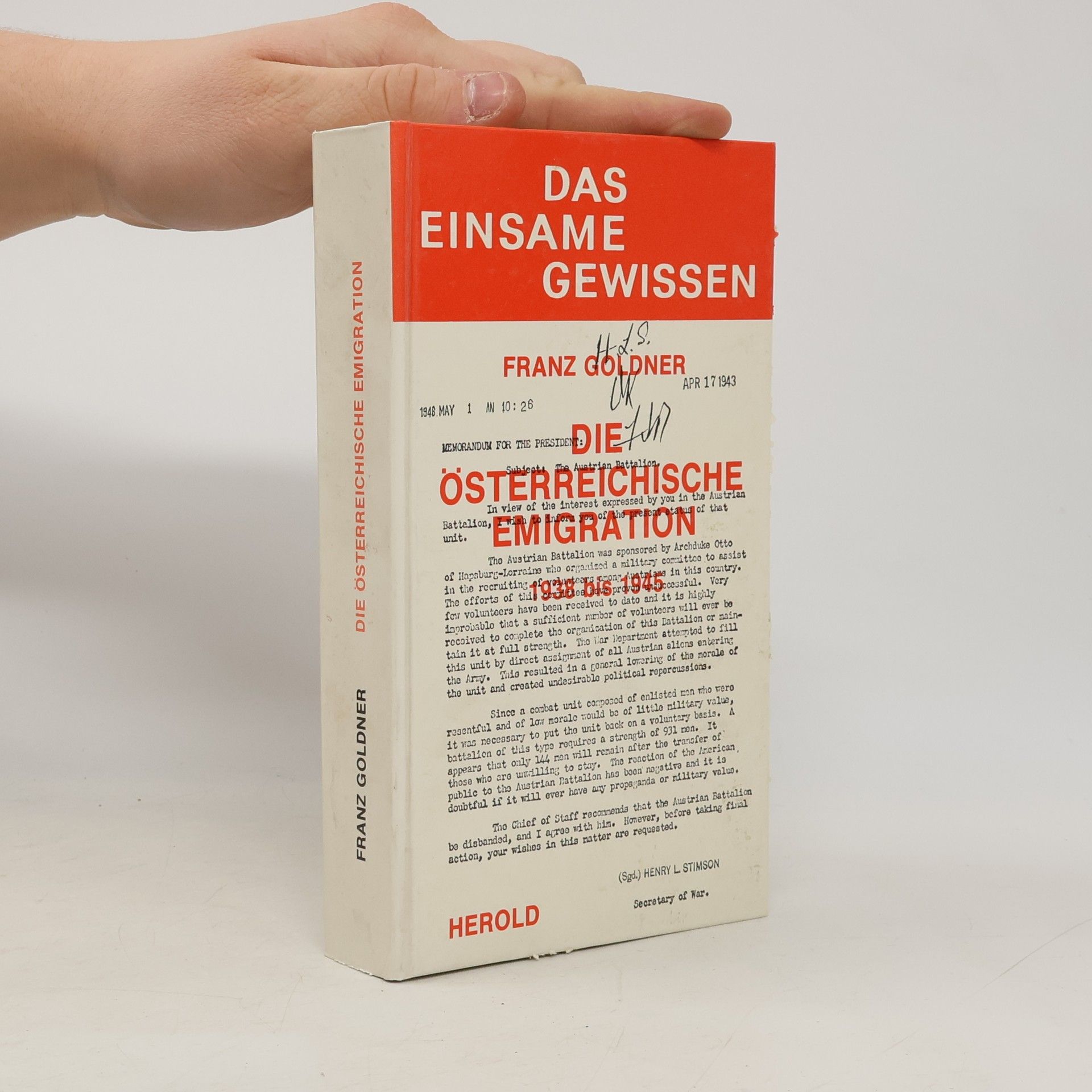 Franz Goldner Die österreichische Emigration