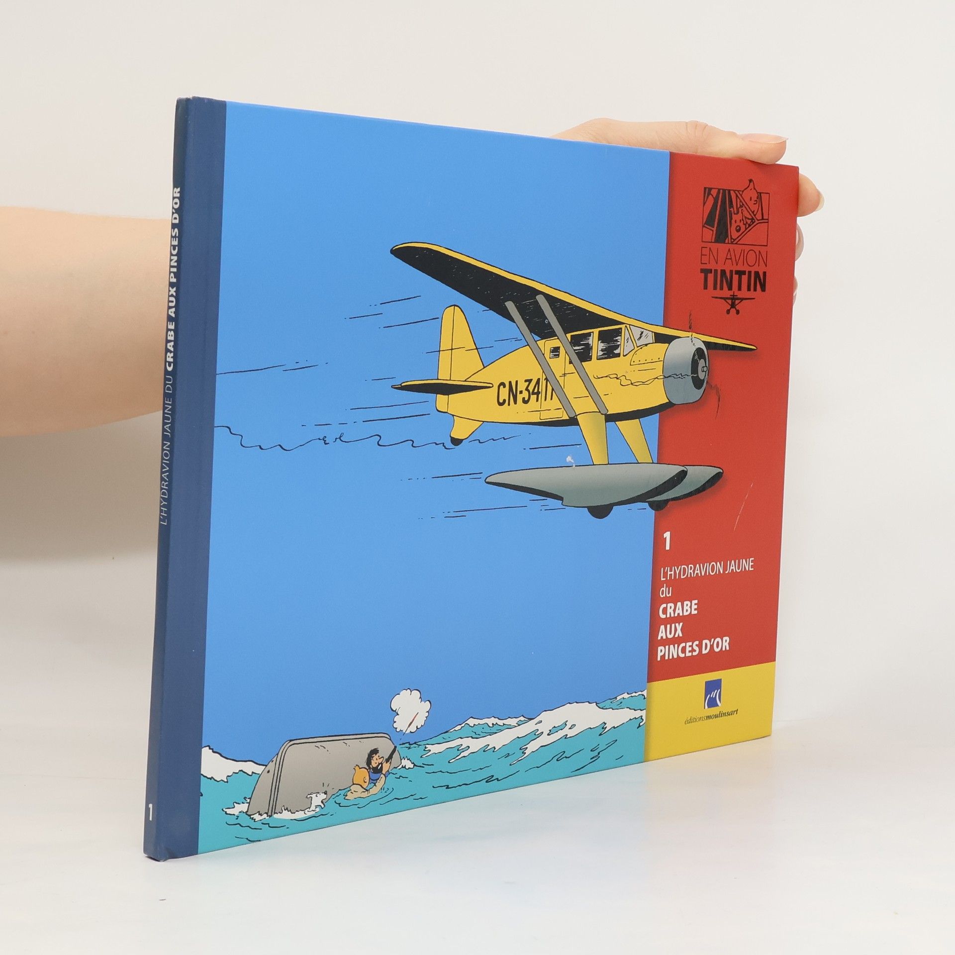 Autorenkollektiv En avion Tintin: L'hydravion jaune du Crabe au Pinces d'Or