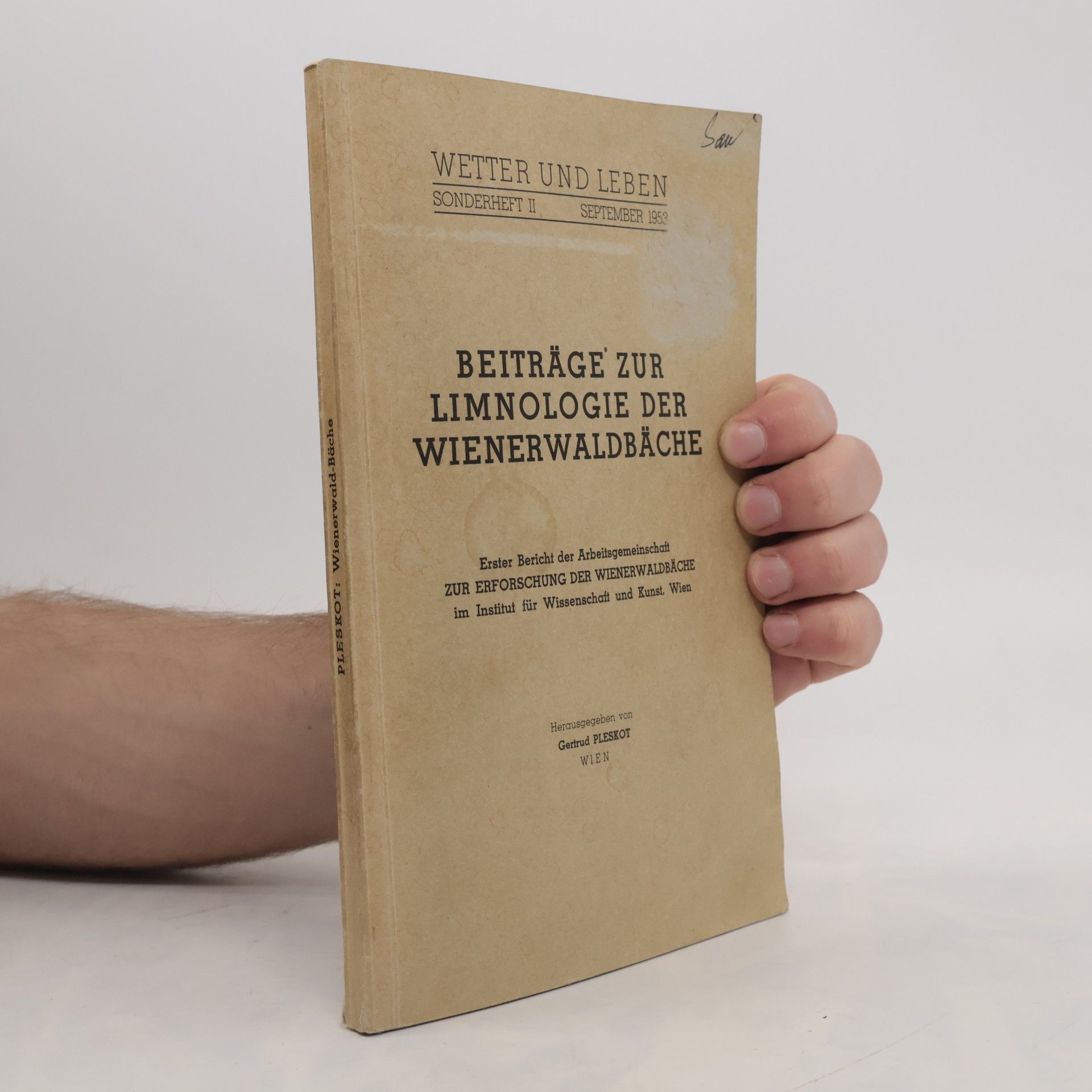 Autorenkollektiv Beiträge zur Limnologie der Wienerwaldbäche