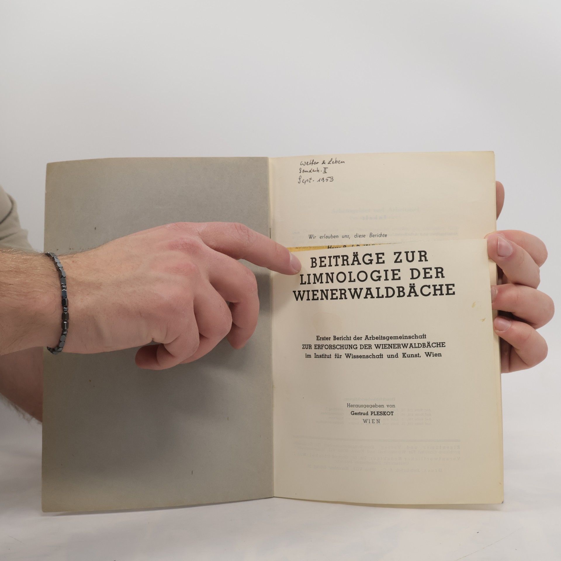 Autorenkollektiv Beiträge zur Limnologie der Wienerwaldbäche