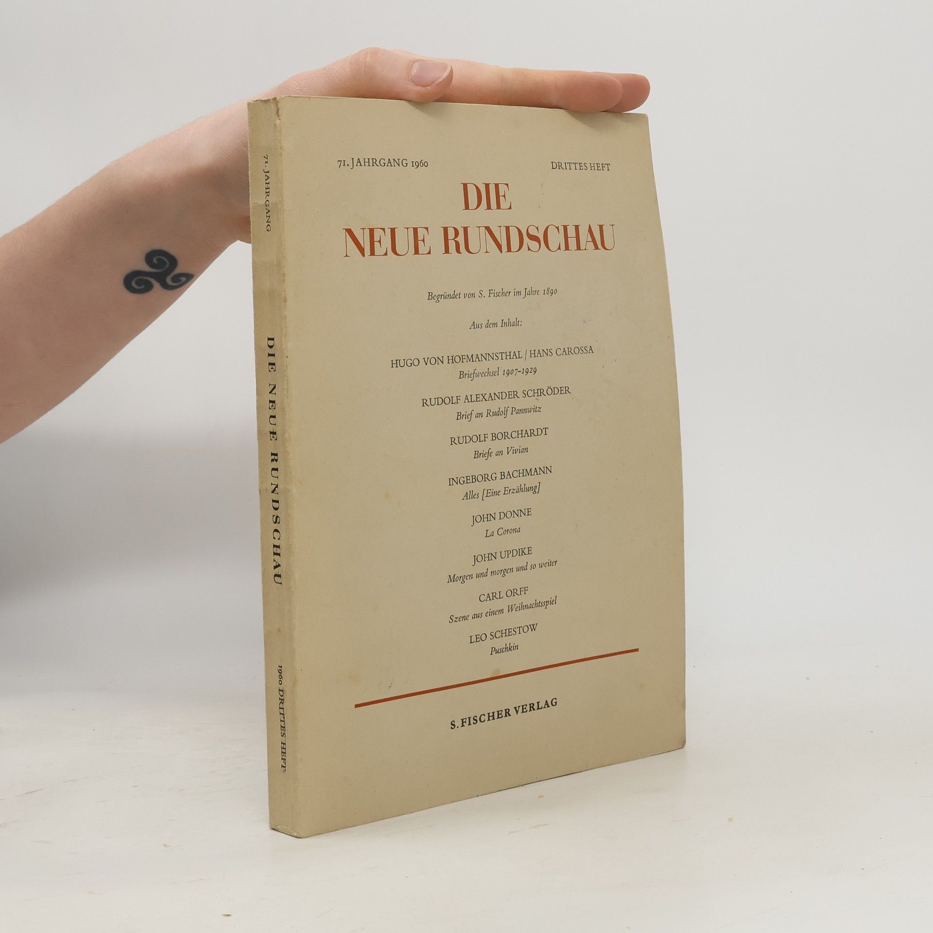 Collectif d'auteurs Die neue Rundschau 71/1960