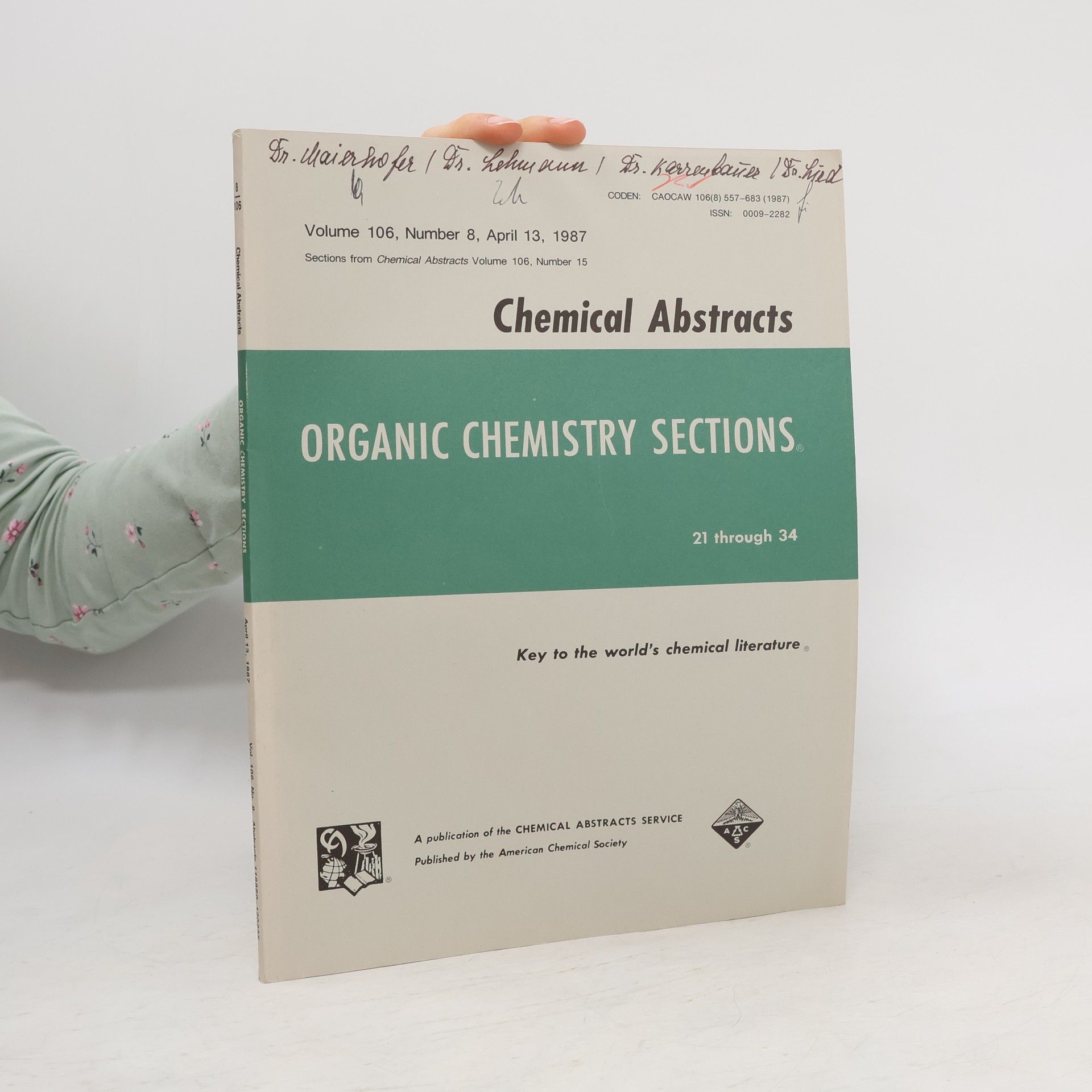 Collectif d'auteurs Chemical Abstracts 8/106