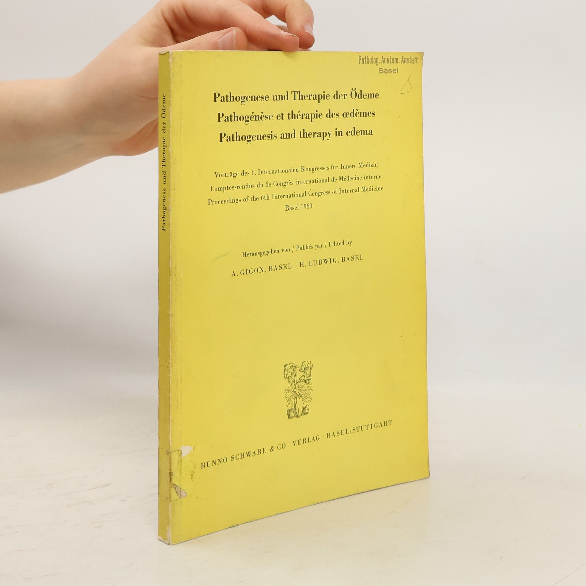 Pathogenese und Therapie der Ödeme. Pathogénèse et thérapie des cædemes. Pathogenesis and therapy in edema
