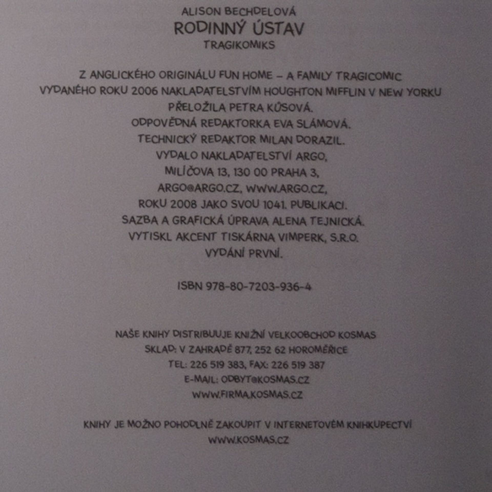 Alison Bechdel Rodinný ústav