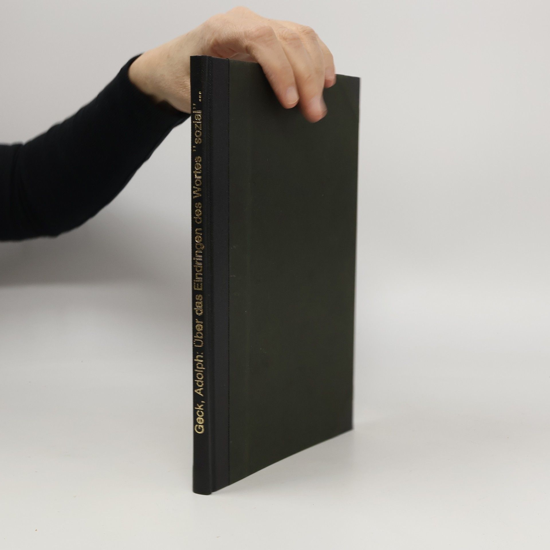 Ludwig Heinrich Adolf Geck Über das Eindringen des Wortes "sozial" in die deutsche Sprache