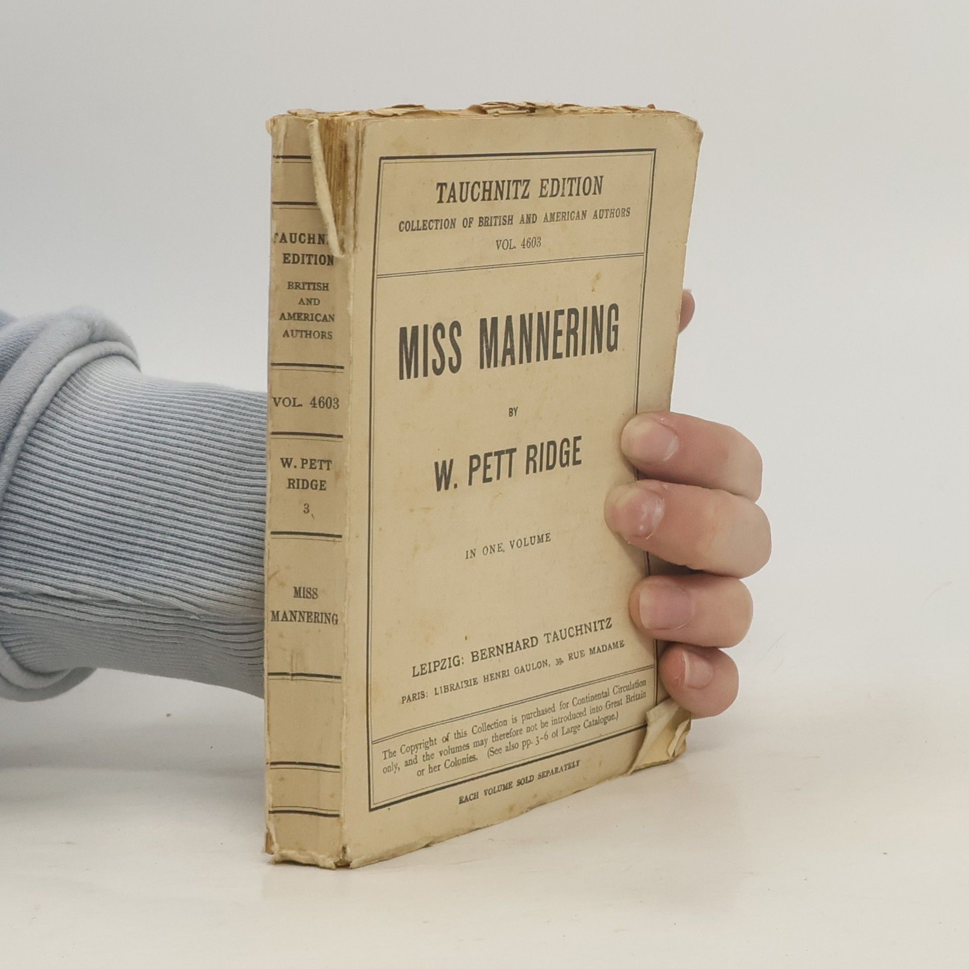 W. Pett Ridge Miss Mannering