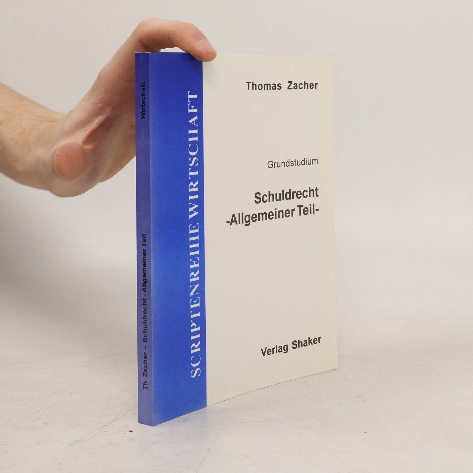 Thomas Zacher Schuldrecht, allgemeiner Teil