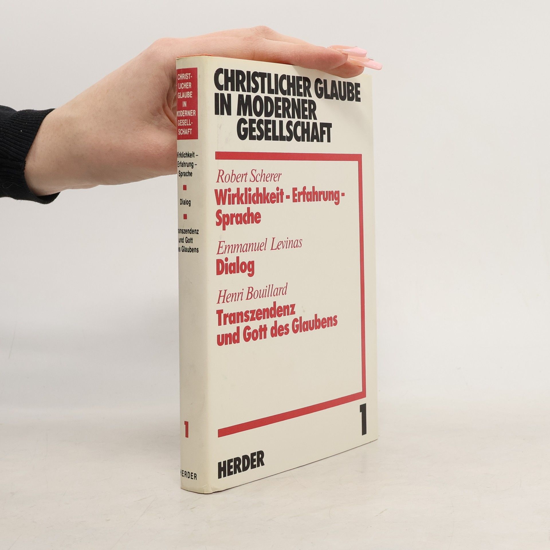 Robert Scherer Christlicher Glaube in moderner Gesellschaft 1. Wirklichkeit - Erfahrung - Sprache. Dialog. Transzendenz und Gott des Glaubens