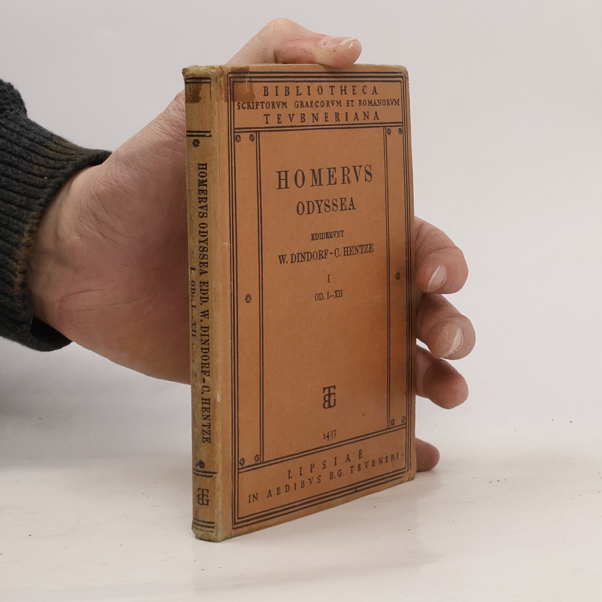 Guilielmus Dindorf Homeri Odyssea I. Od. I-XII