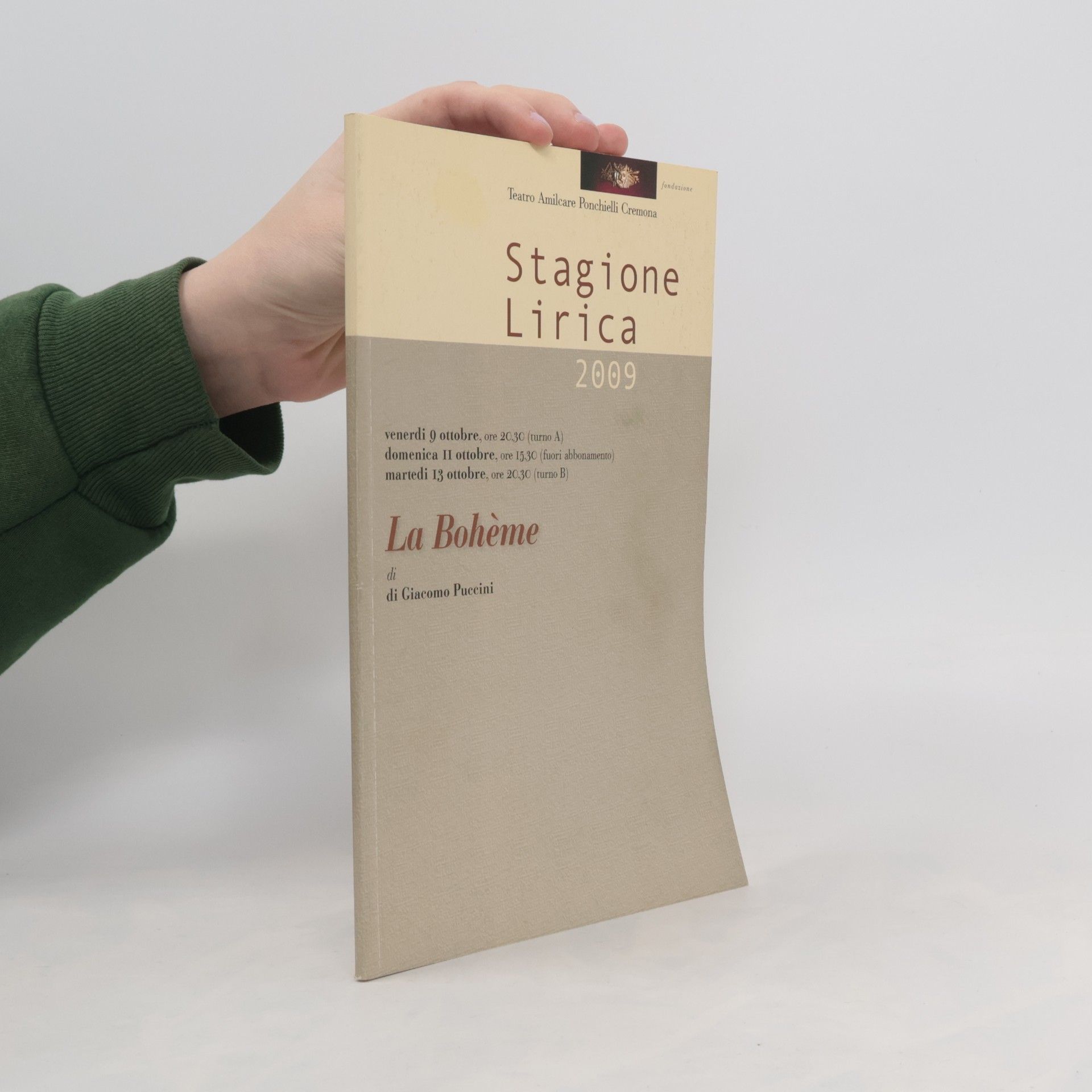 Giacomo Puccini Stagione Lirica 2009. La Bohéme