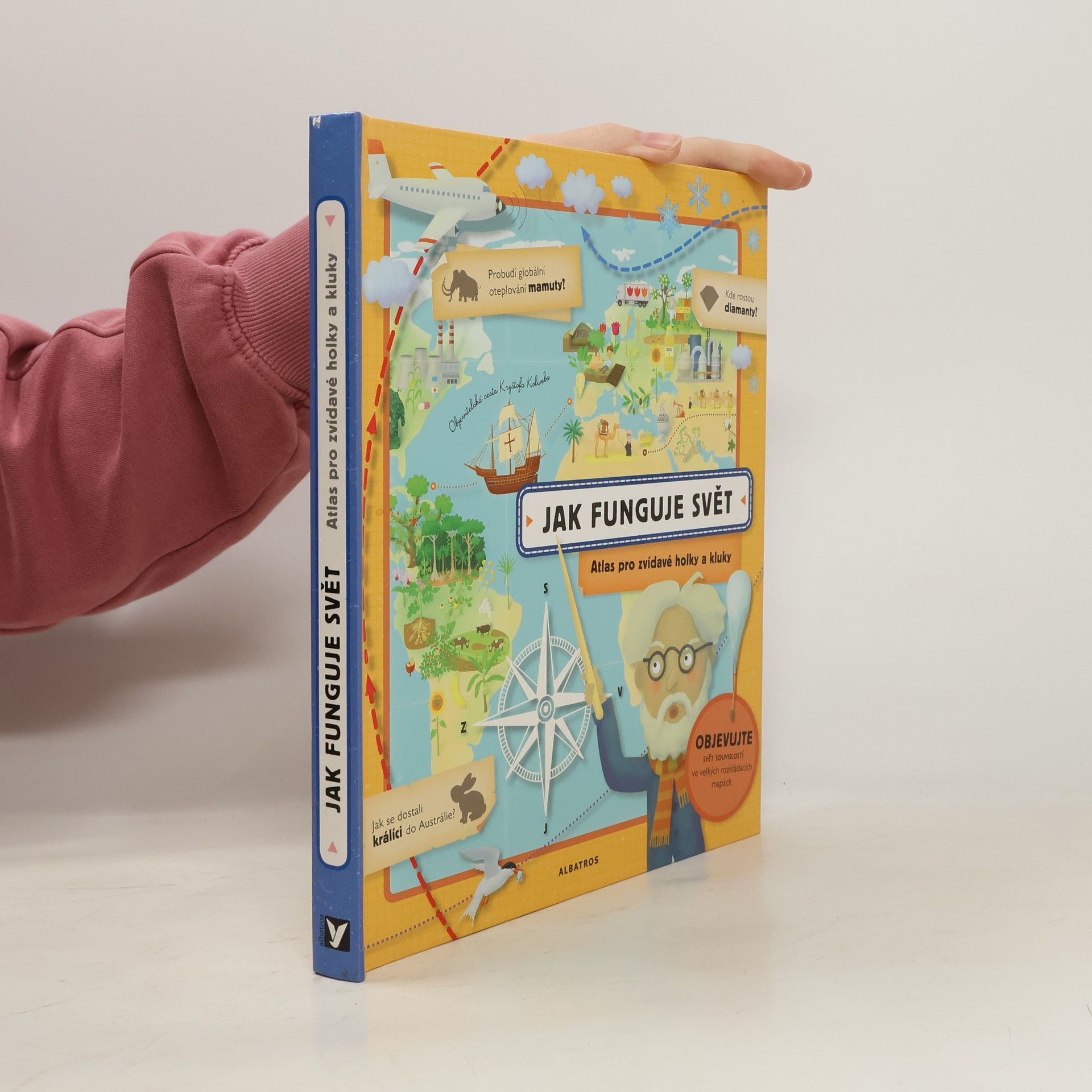 Tomáš Tůma Jak funguje svět: Atlas pro zvídavé holky a kluky: Objevujte svět souvislostí ve velkých rozkládacích mapách