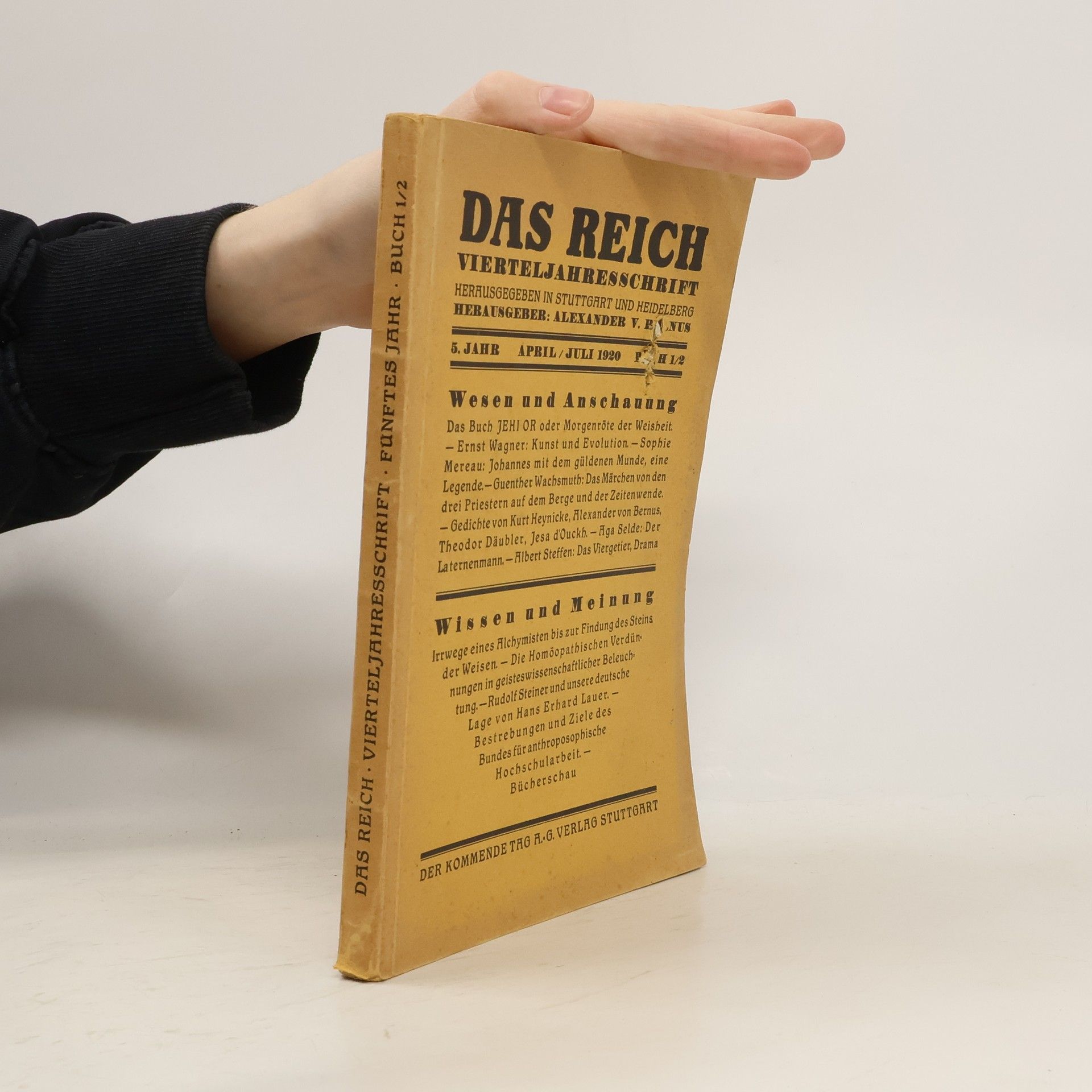 Autorenkollektiv Das Reich 1/2. 4/7 1920