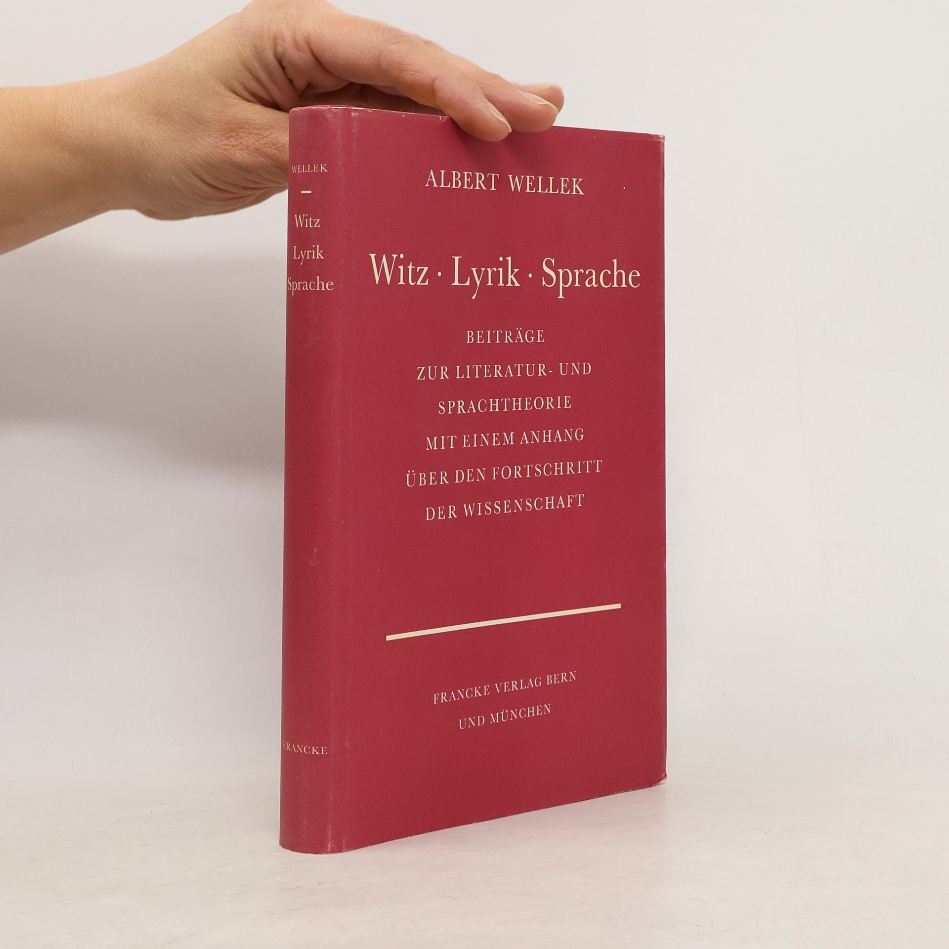 Albert Wellek Witz, Lyrik, Sprache