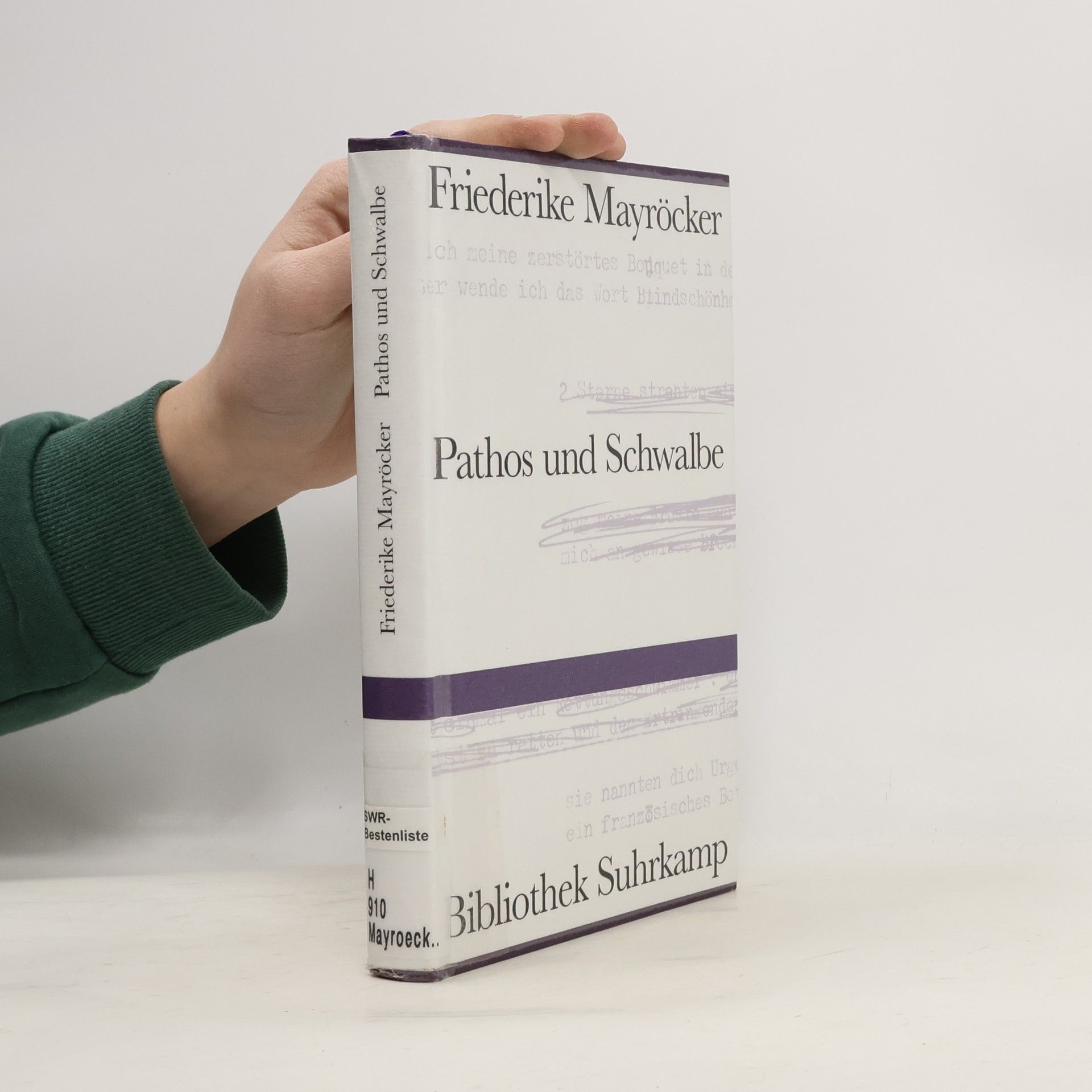 Friederike Mayröcker Pathos und Schwalbe