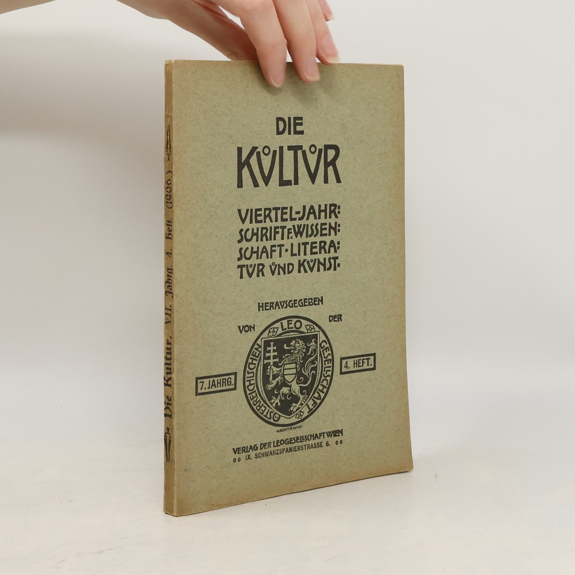 Autorenkollektiv Die Kultur 7. Jahrg. 4. Heft