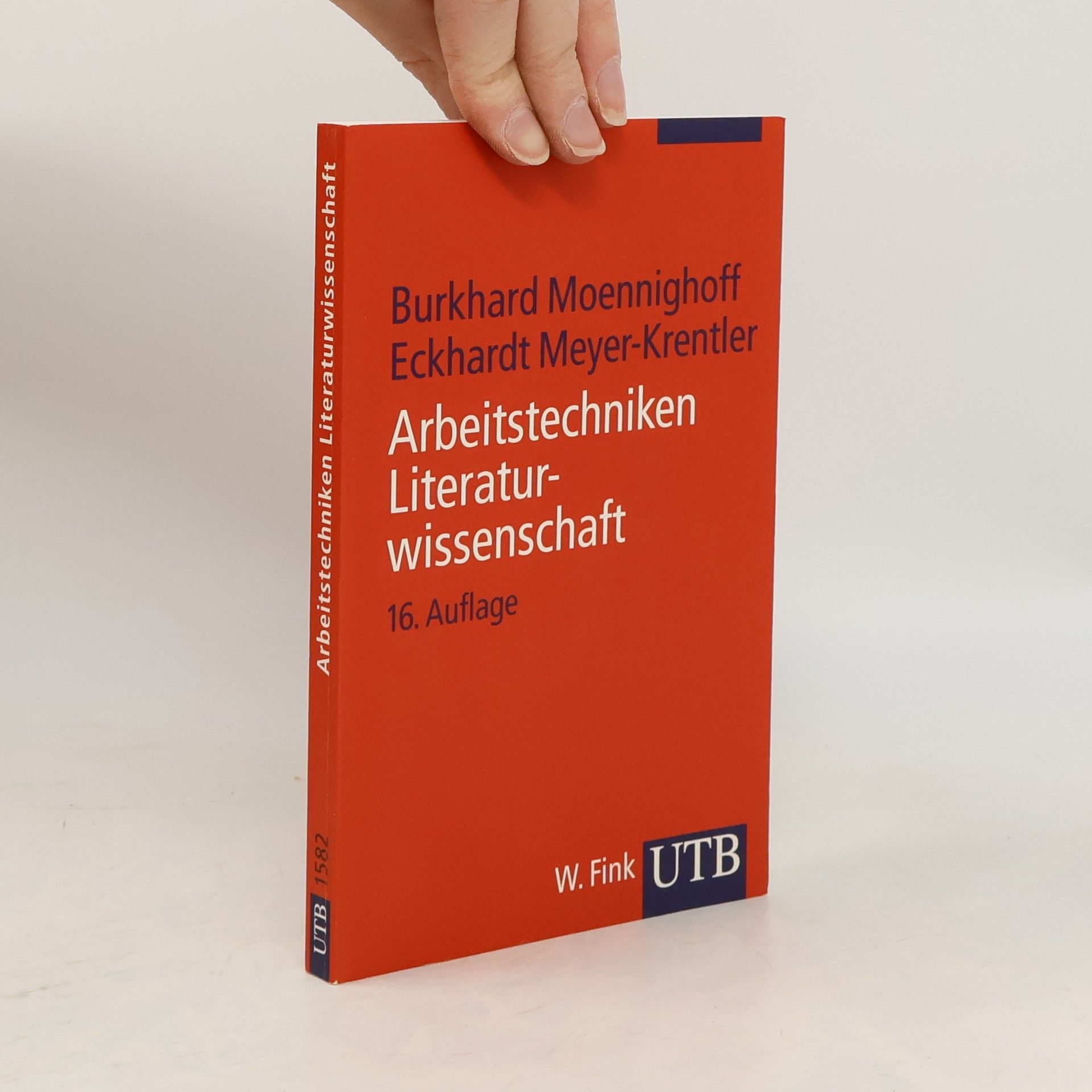Burkhard Moennighoff Arbeitstechniken Literaturwissenschaft - 16. Auflage