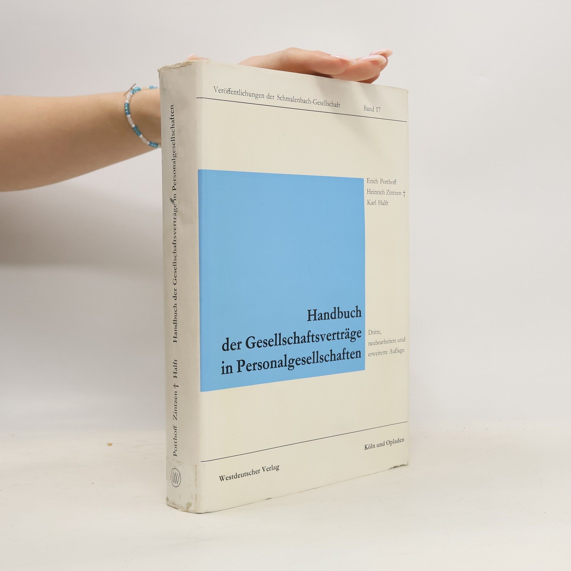 Erich Potthoff Handbuch der Gesellschaftsverträge in Personalgesellschaften