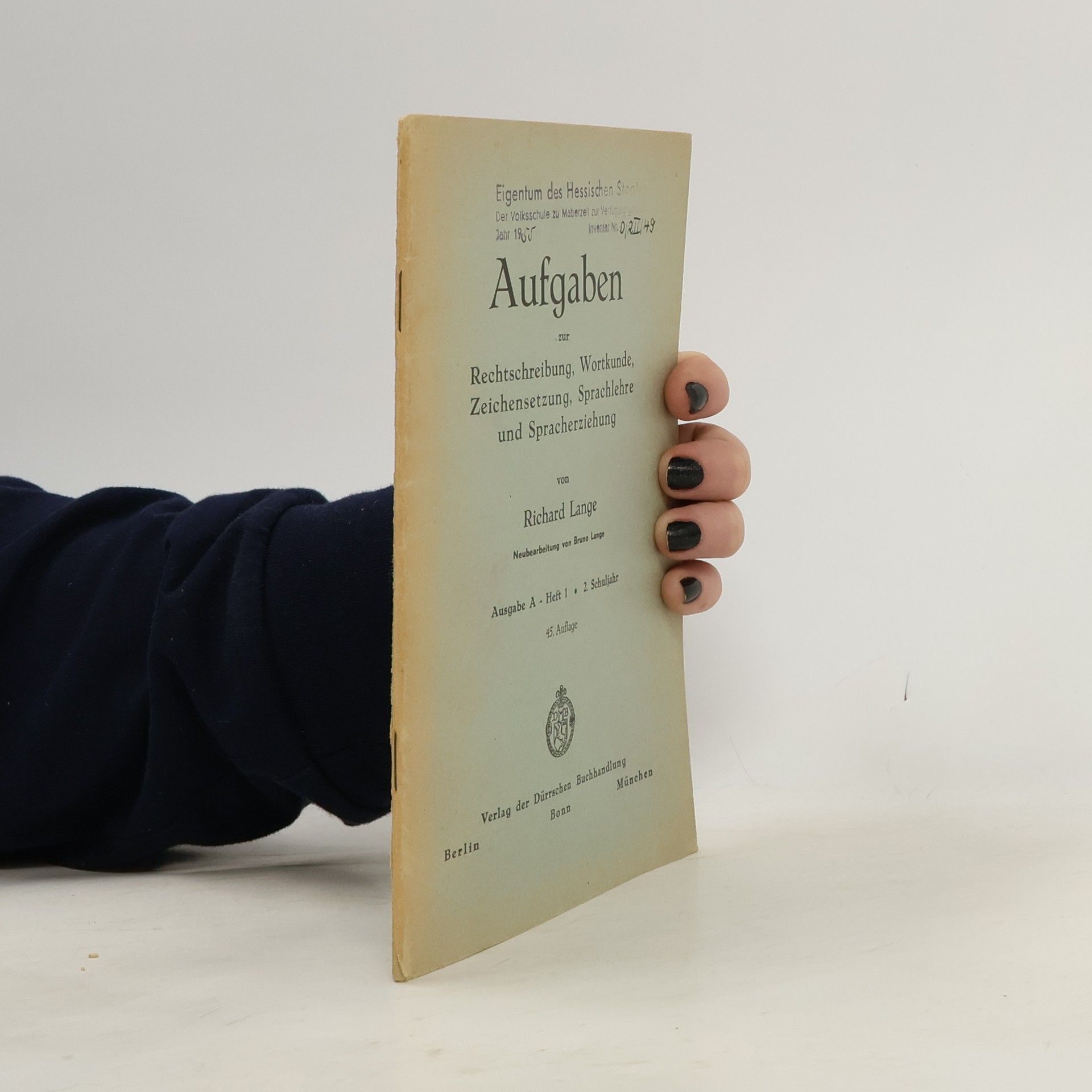 Aufgaben zur Rechtschreibung, Wortkunde, Zeichensetzung, Sprachlehre und Spracherziehung A/1