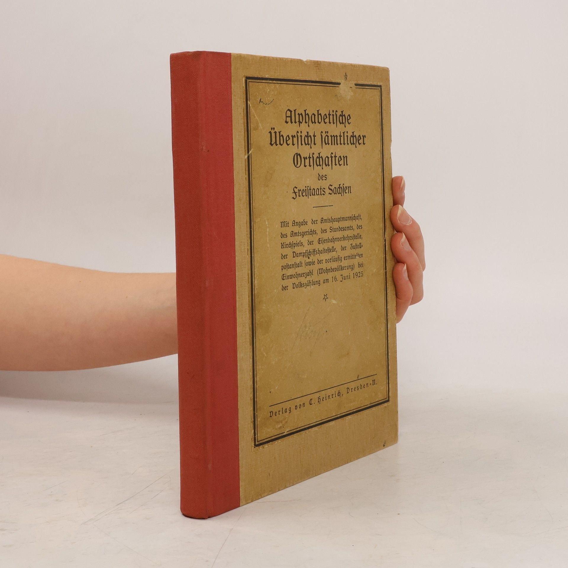 Various authors Alphabetische Übersicht sämtlicher Ortschaften des Freistaats Sachsen