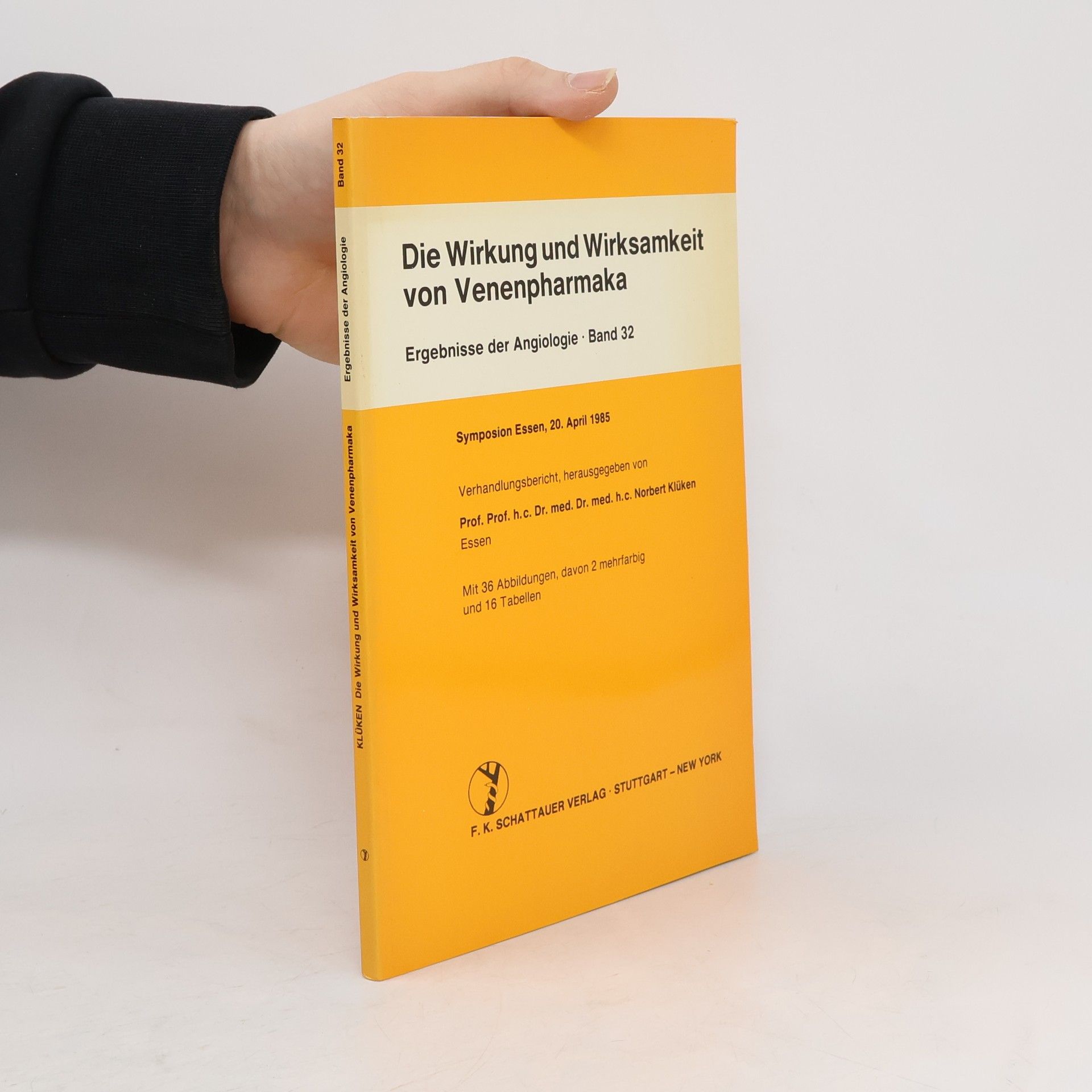 Norbert Klüken Ergebnisse der Angiologie - 32: Die Wirkung und Wirksamkeit von Venenpharmaka