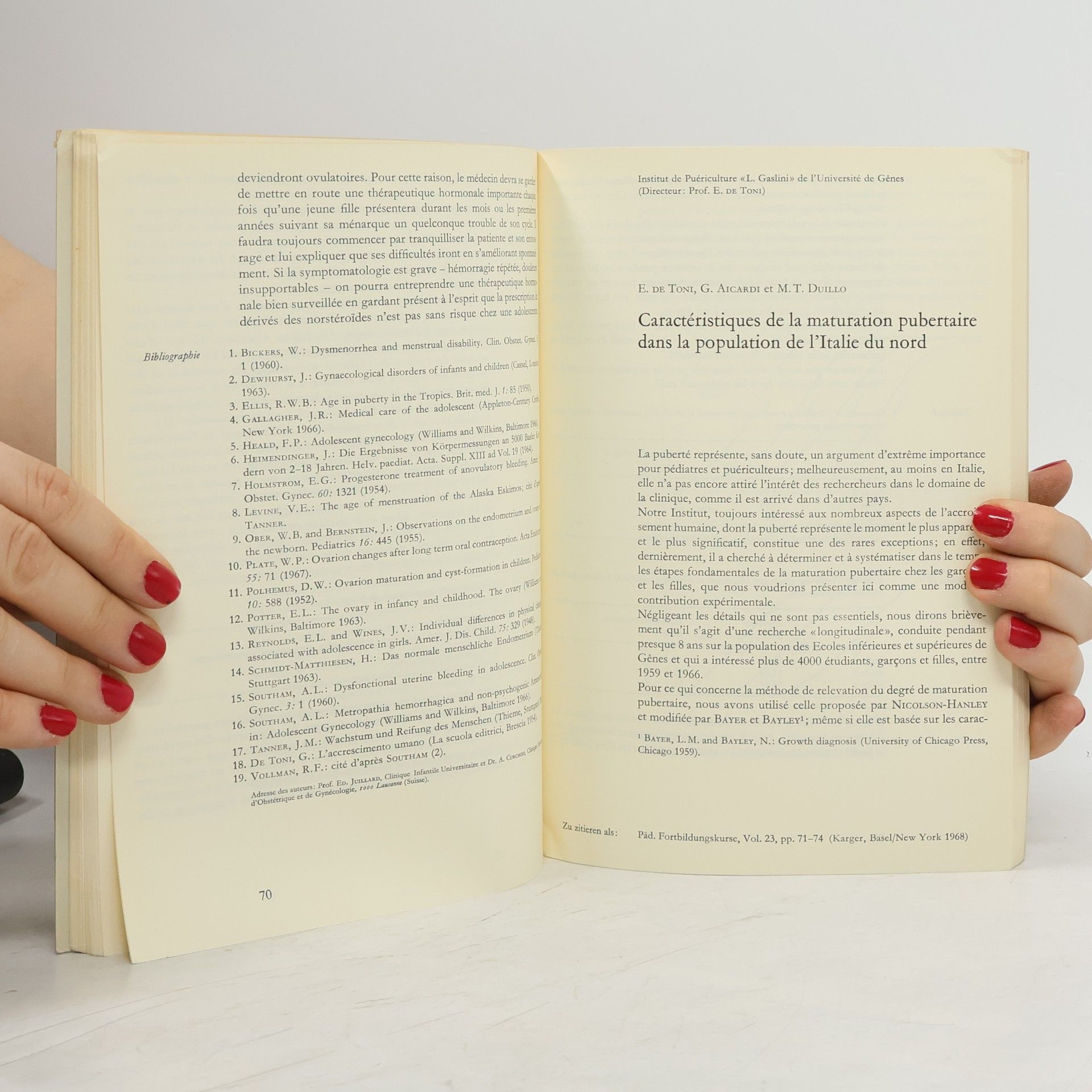 Autorenkollektiv Physiologie und Pathologie der Pubertät. Physiologie et pathologie de la puberté