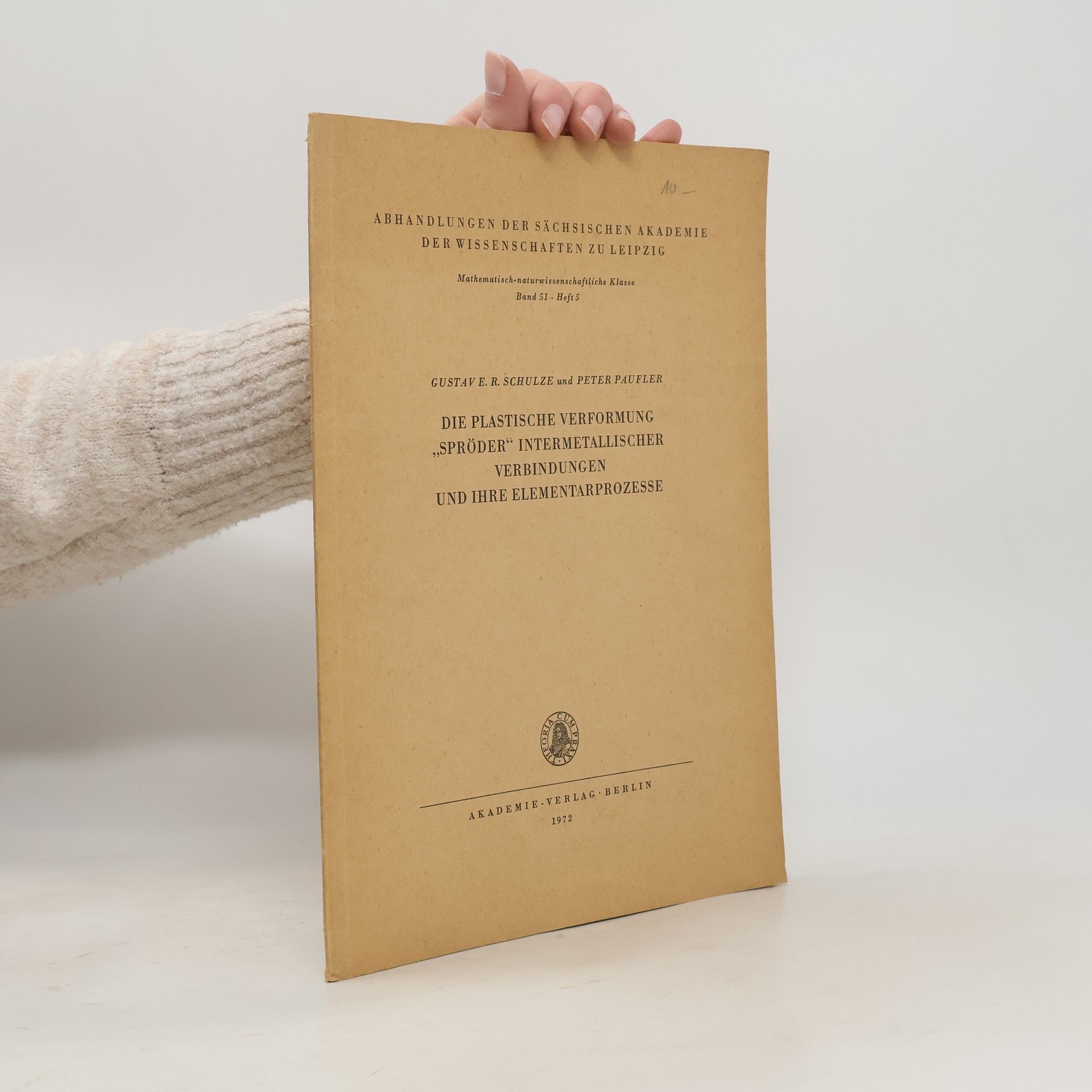 Die Plastische Verformung "Spröder" Intermetallischer Verbindungen Und Ihre Elementarprozesse