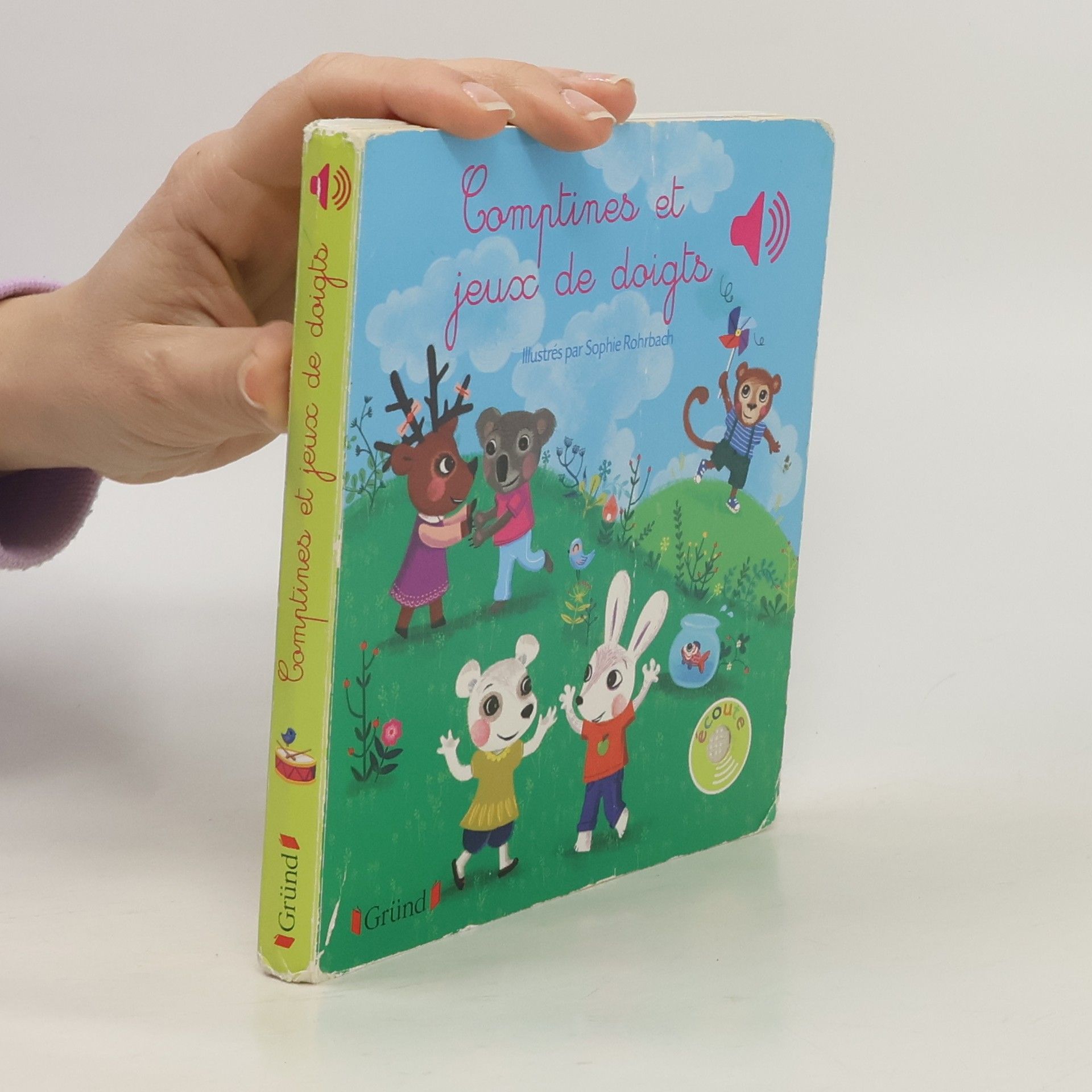 Comptines et jeux de doigts - Livre sonore avec 6 puce - Dès 1 an