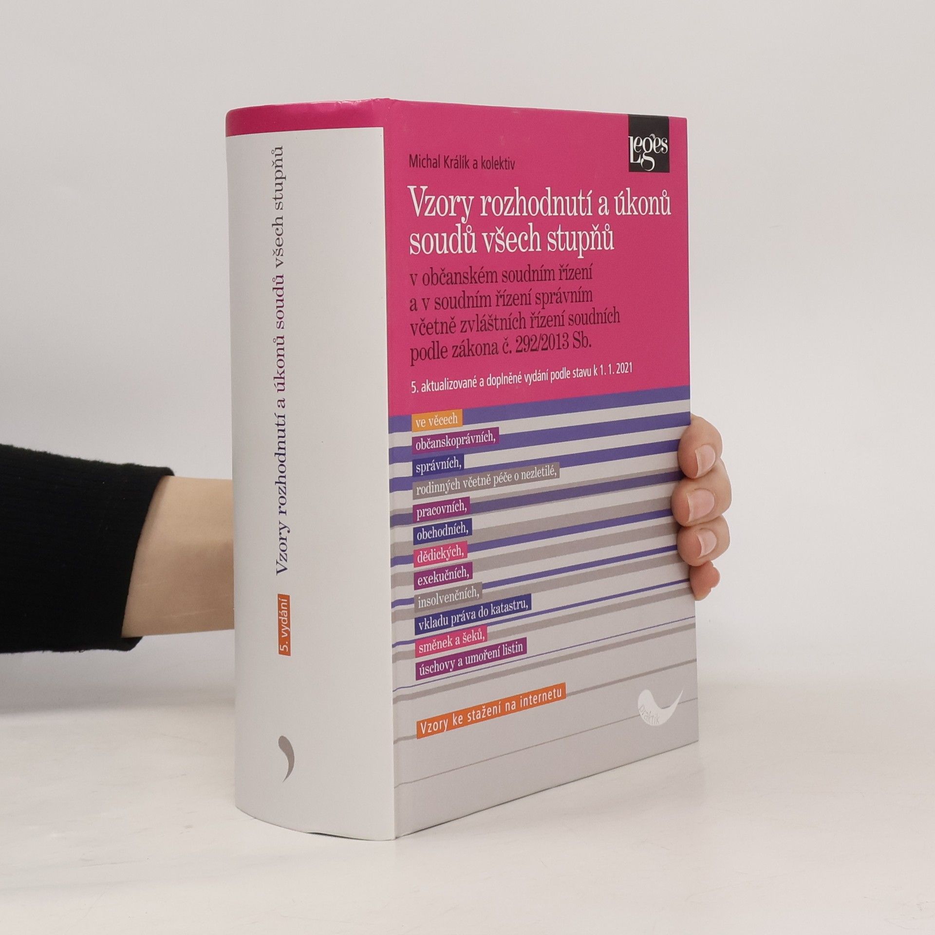 Michal Králík Vzory rozhodnutí a úkonů soudů všech stupňů : v občanském soudním řízení a v soudním řízení správním včetně zvláštních řízení soudních podle zákona č. 292