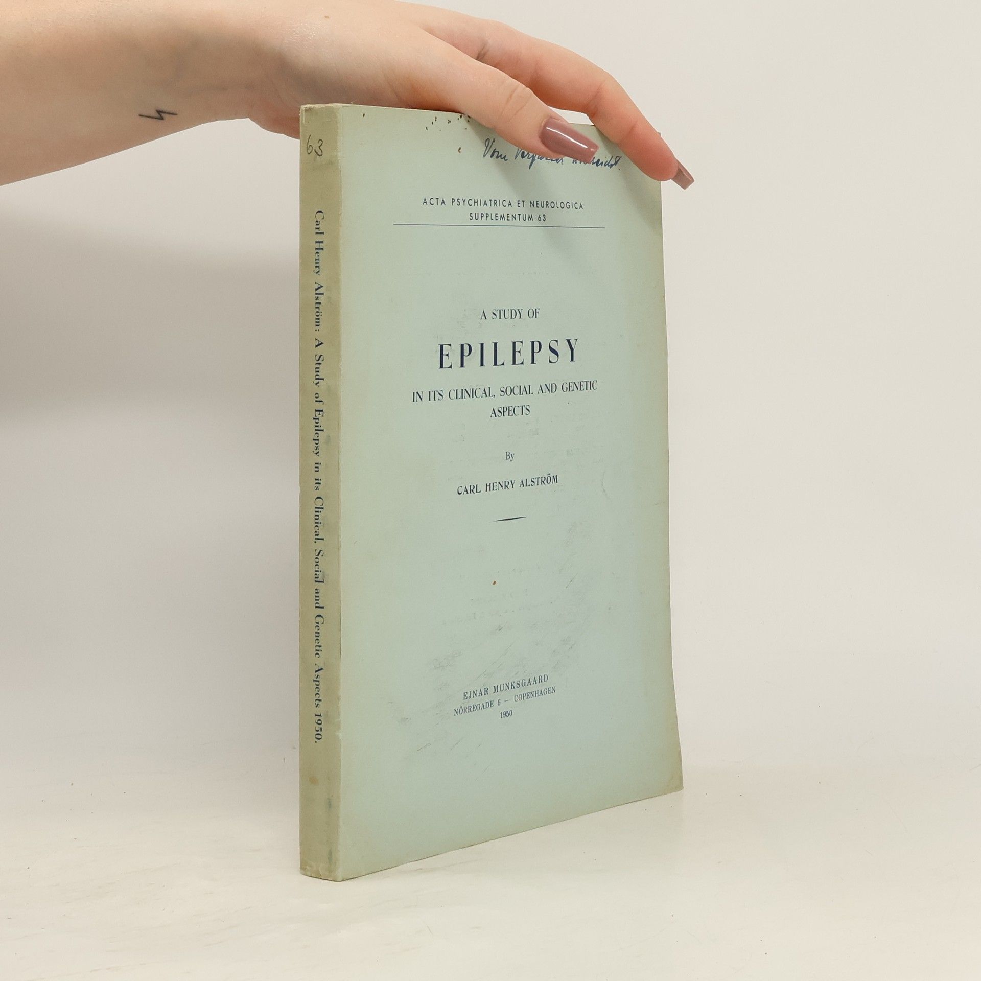 Carl Henry Alström A Study of Epilepsy in Its Clinical, Social, and Genetic Aspects
