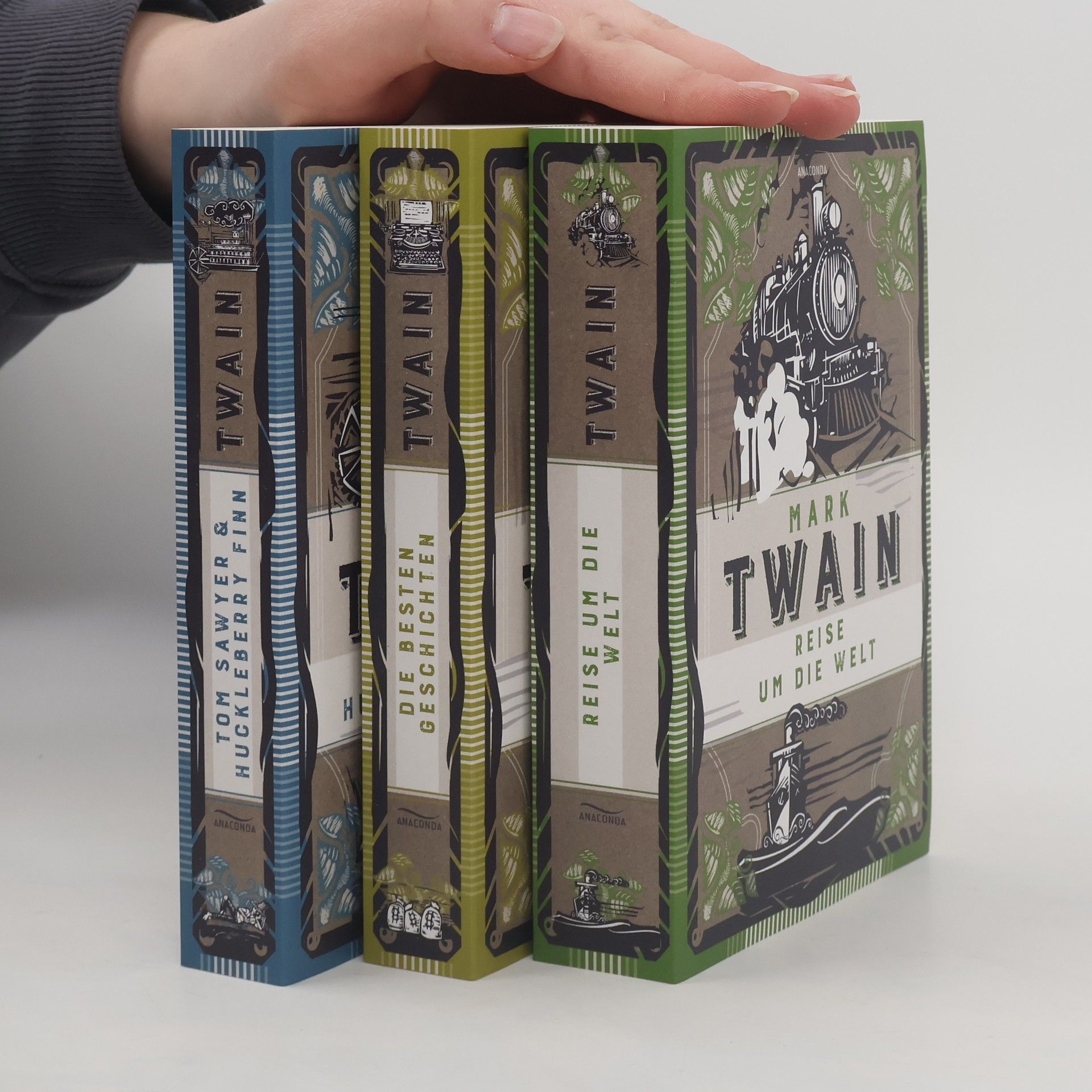 Mark Twain Mark Twain, Grosse Werke in 3 Bänden im Schmuck-Schuber