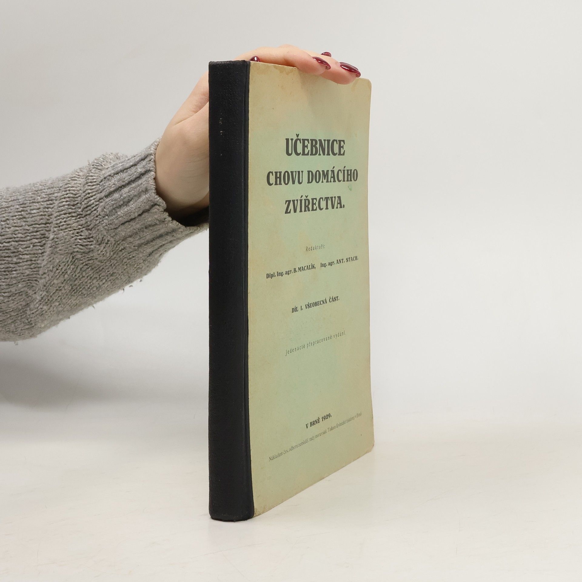 Basil Macalík  Učebnice chovu domácího zvířectva I.